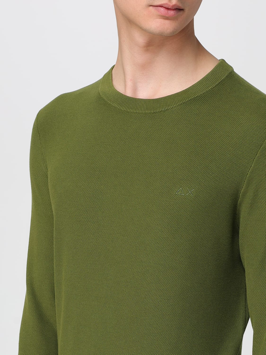 SUN68 MAGLIA: Maglia a girocollo basic SUN68, Verde - Img 3