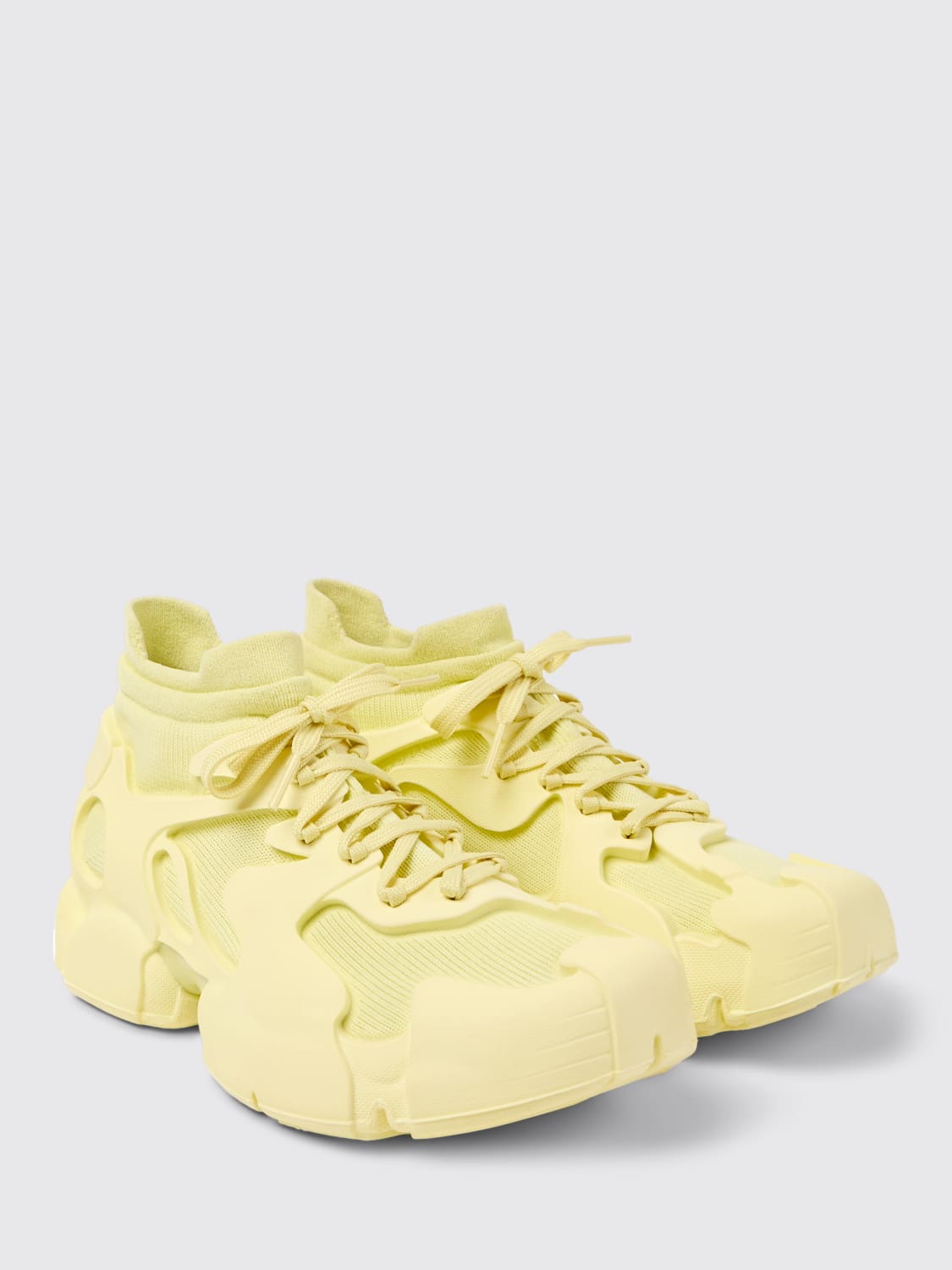 CAMPERLAB SNEAKERS: Sneakers Tossu CamperLab in maglia 3D di PET riciclato , Giallo - Img 2