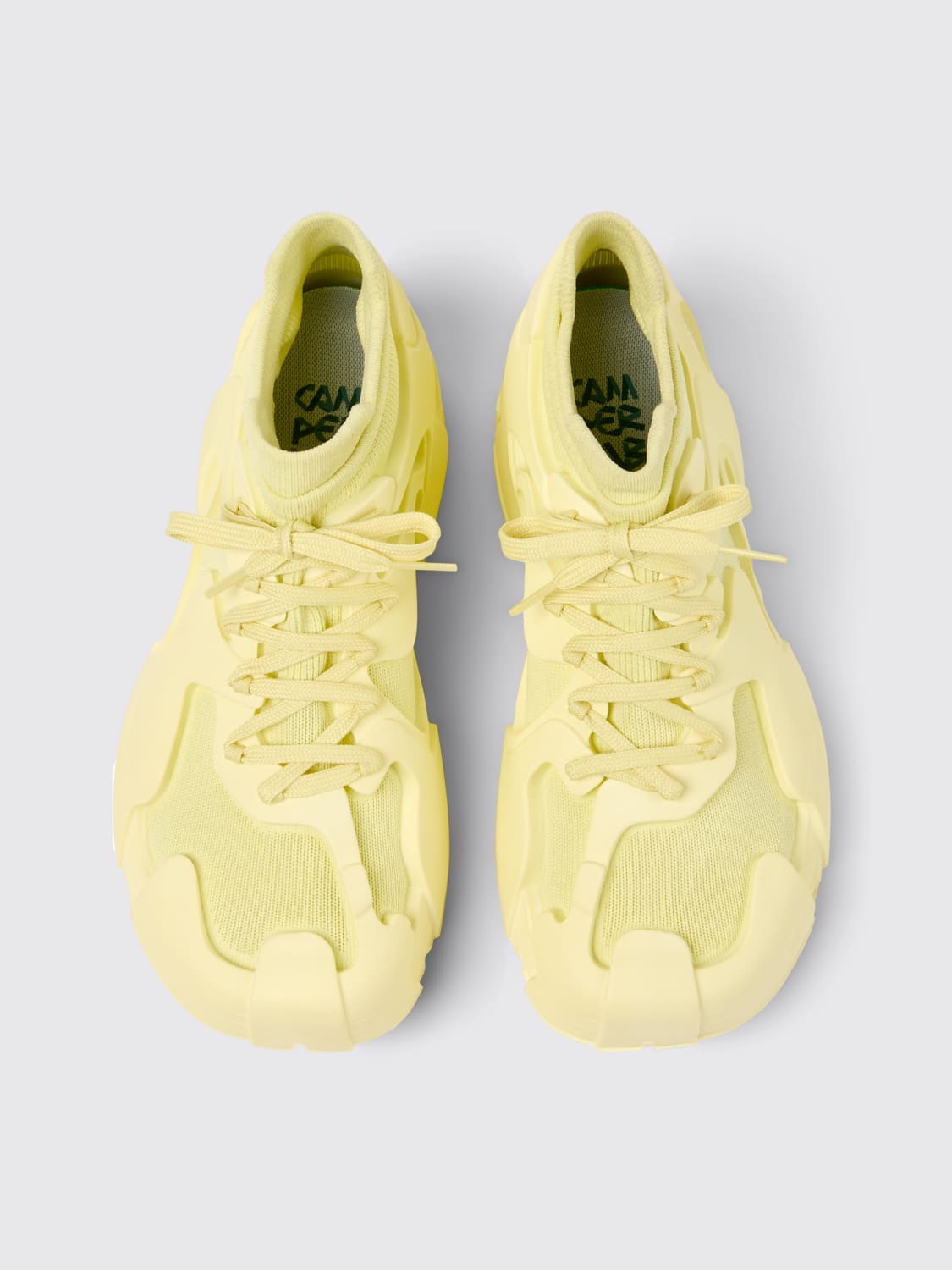 CAMPERLAB SNEAKERS: Sneakers Tossu CamperLab in maglia 3D di PET riciclato , Giallo - Img 4