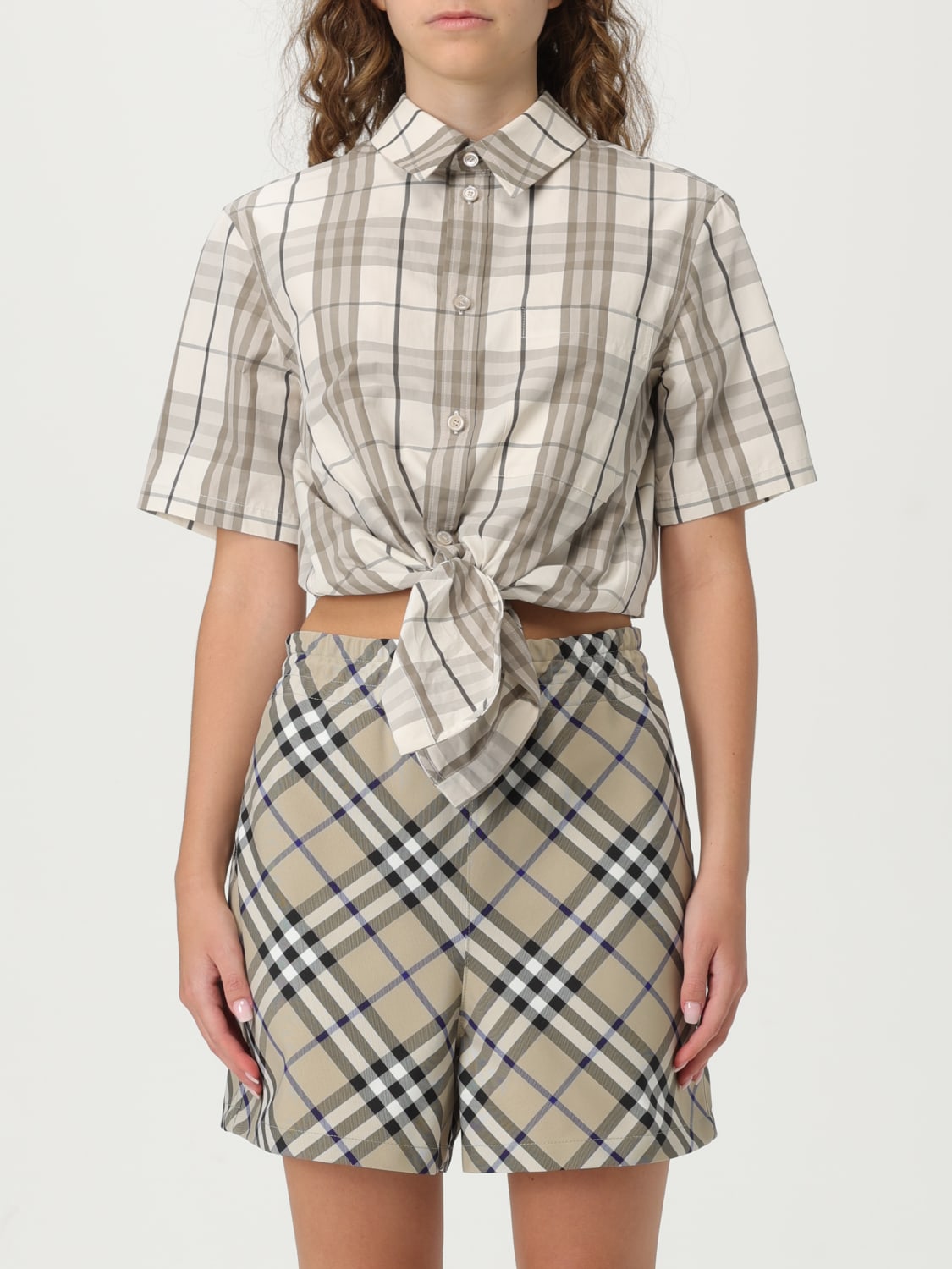BURBERRY SHIRT: T-shirt woman Burberry, Beige - Img 1