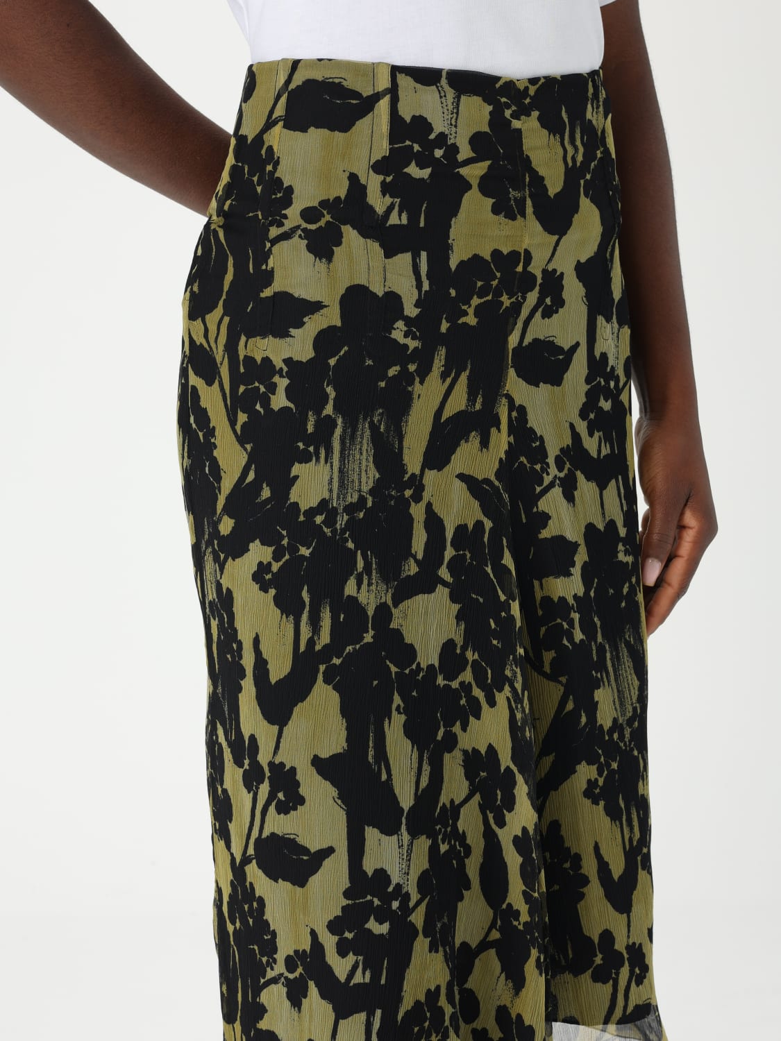 VICTORIA VICTORIA BECKHAM GONNA: Gonna in seta Victoria Victoria Beckham, Verde - Img 5