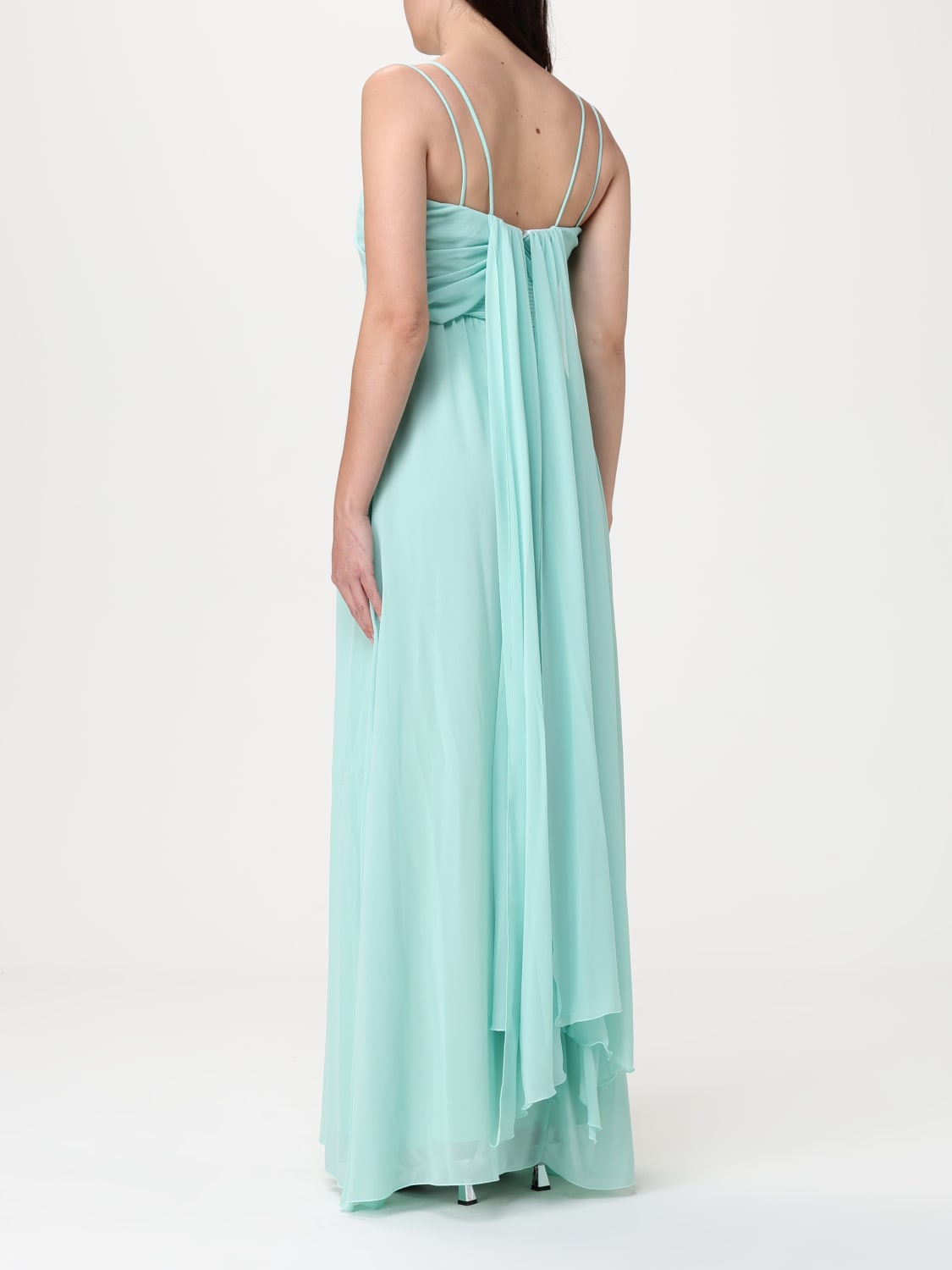 ワンピース LIU JO Woman Dress Green CA5268TS869 X0687 Long elegant aqua green dress – LIU.JO