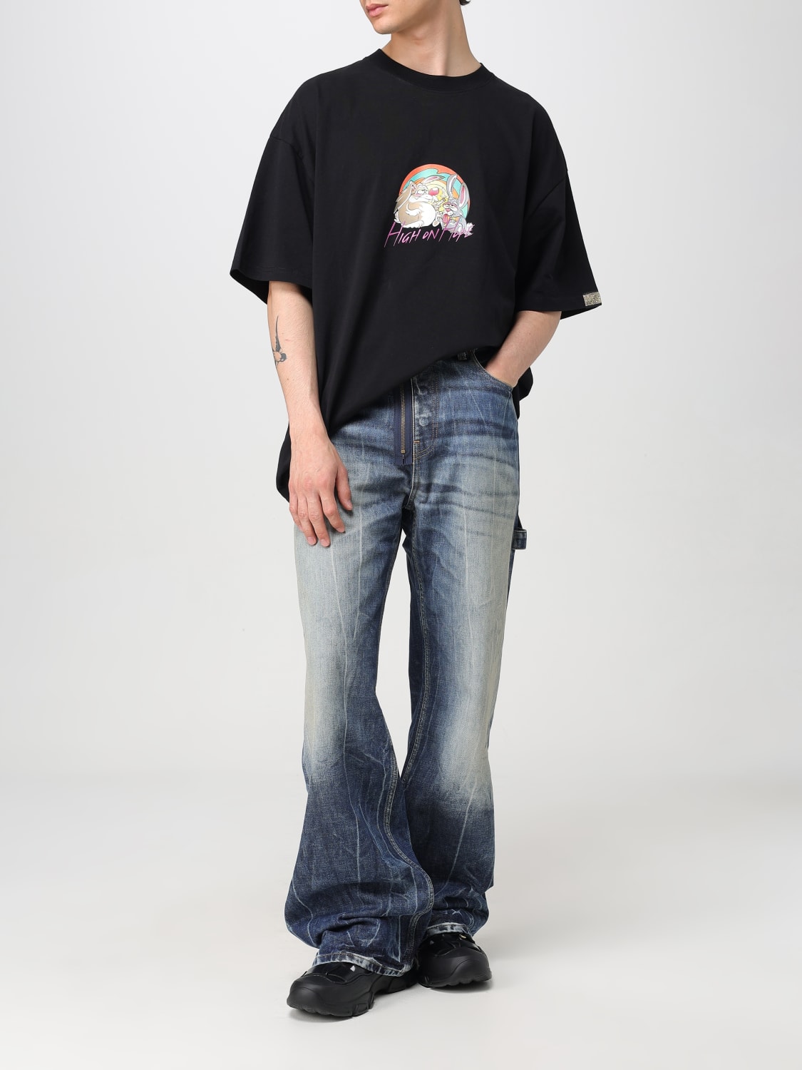Tシャツ・カットソー MARTINE ROSE Men T-shirt Black 621JE03001H BLK MARTINE ROSE: T-shirt men - Black | Martine Rose t-shirt