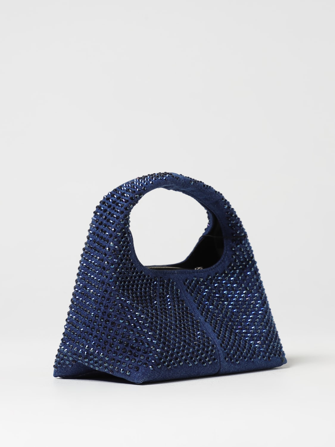 MARC JACOBS BORSA A MANO: Borsa Crystal Denim Mini Sack Marc Jacobs, Blue - Img 2