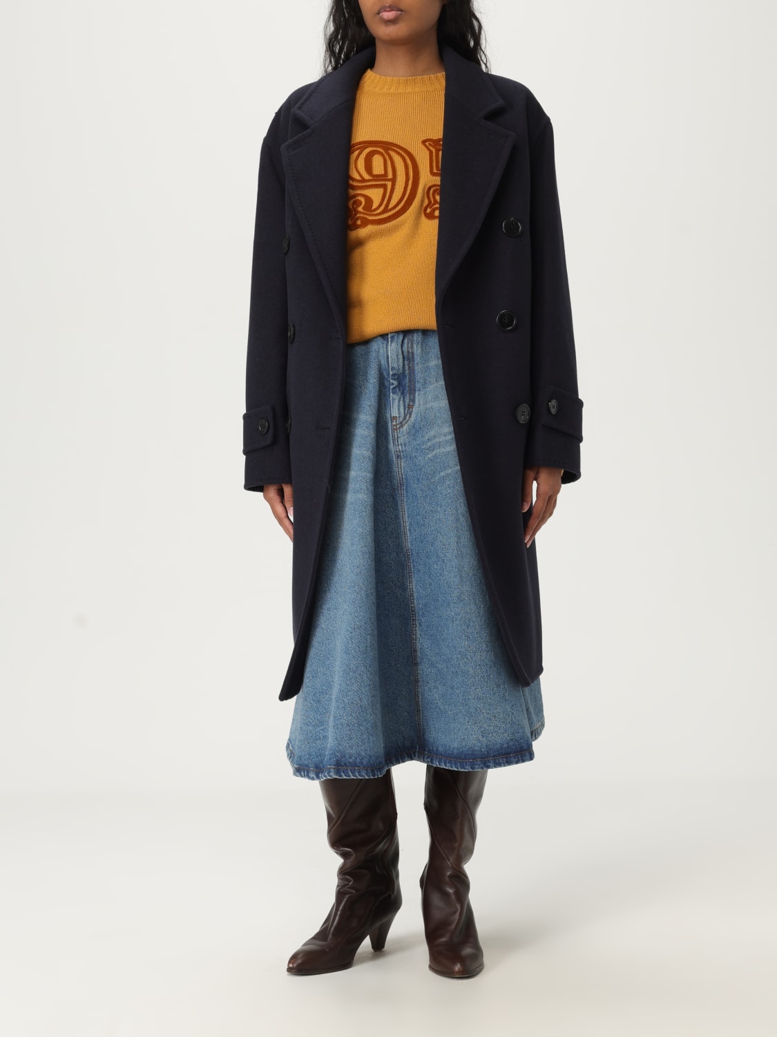 MAX MARA: Coat woman - Blue | Max Mara coat 2511011091600