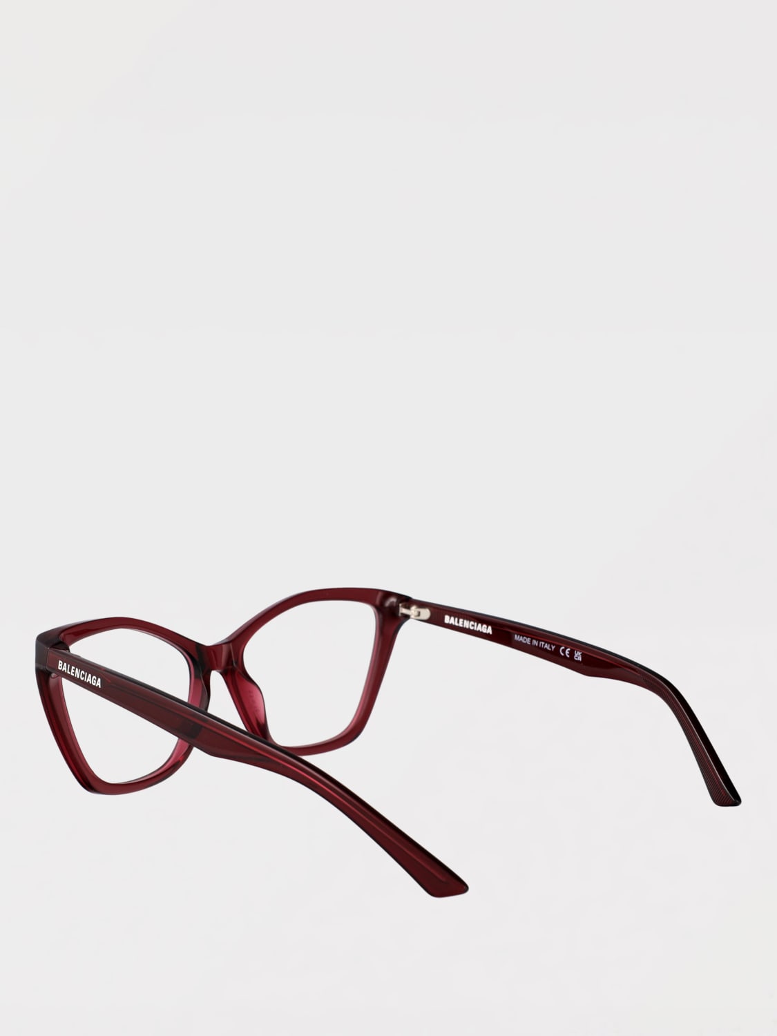 メガネ BALENCIAGA Woman Optical frames Red BB0405O 004 Balenciaga™ BB0405O Cat-Eye Eyeglasses | EyeOns.com