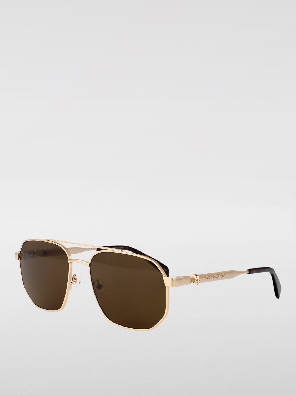 MCQUEEN SUNGLASSES: Sunglasses men McQueen, Gold - Img 1
