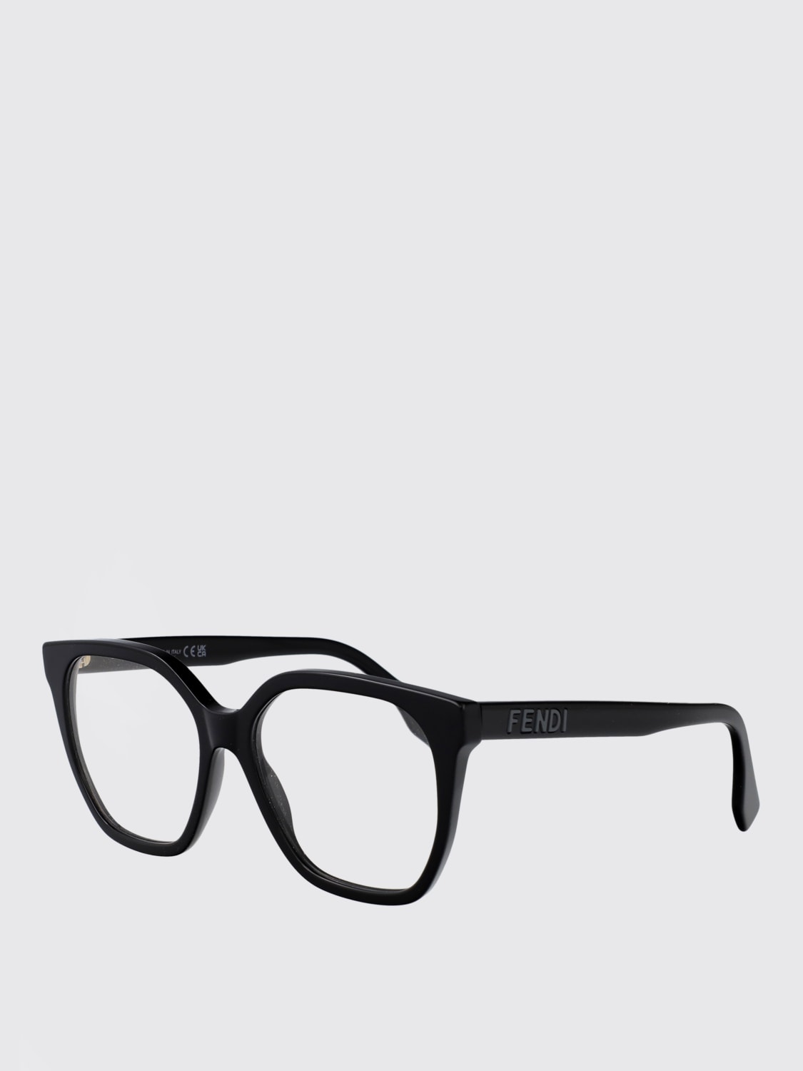 メガネ FENDI Woman Optical frames Black FE50087I 001 FENDI FE50087I women Black Geometric Eyeglasses – Otticanet USA