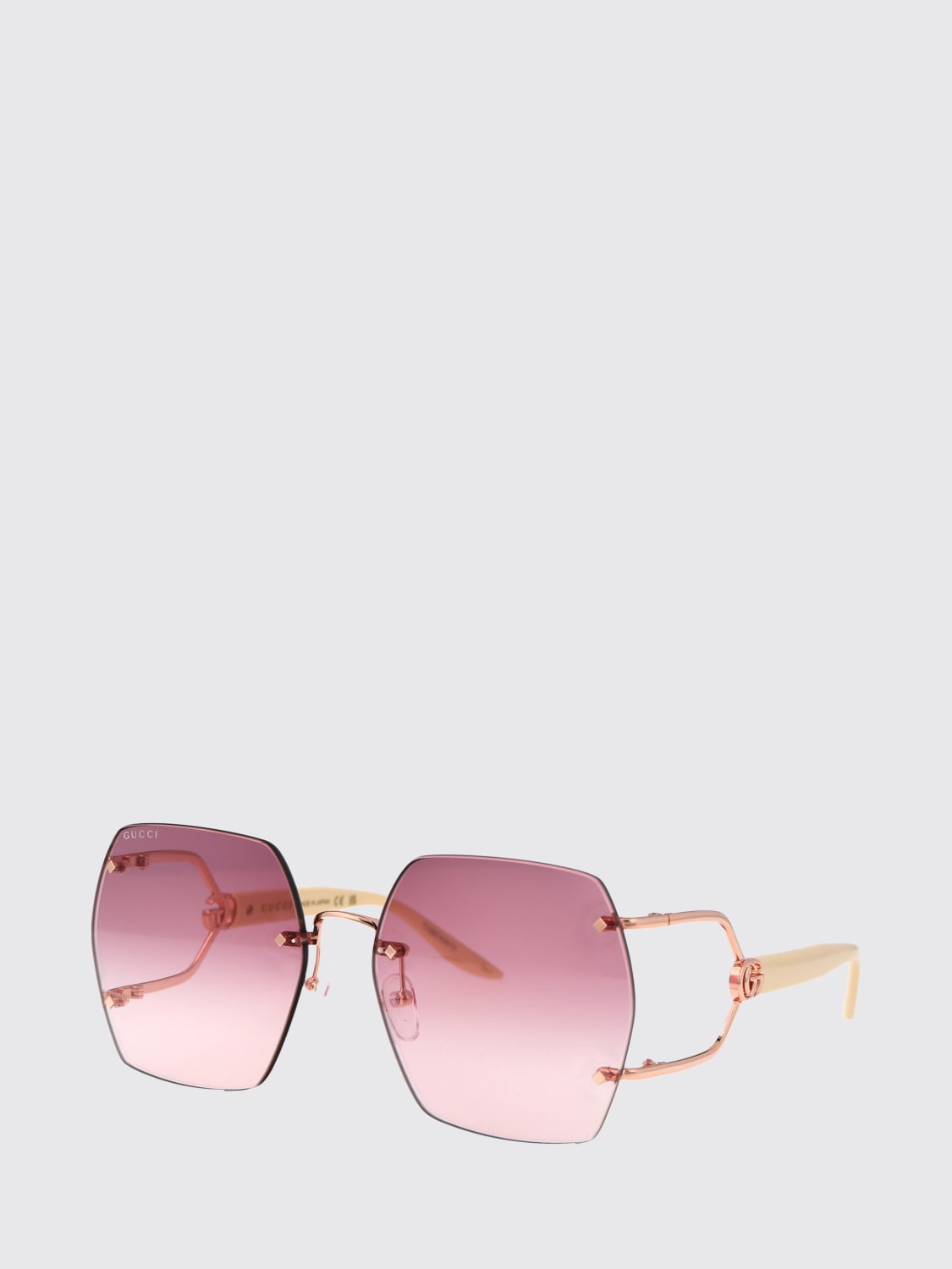 GUCCI SUNGLASSES: Sunglasses woman Gucci, Gold - Img 1