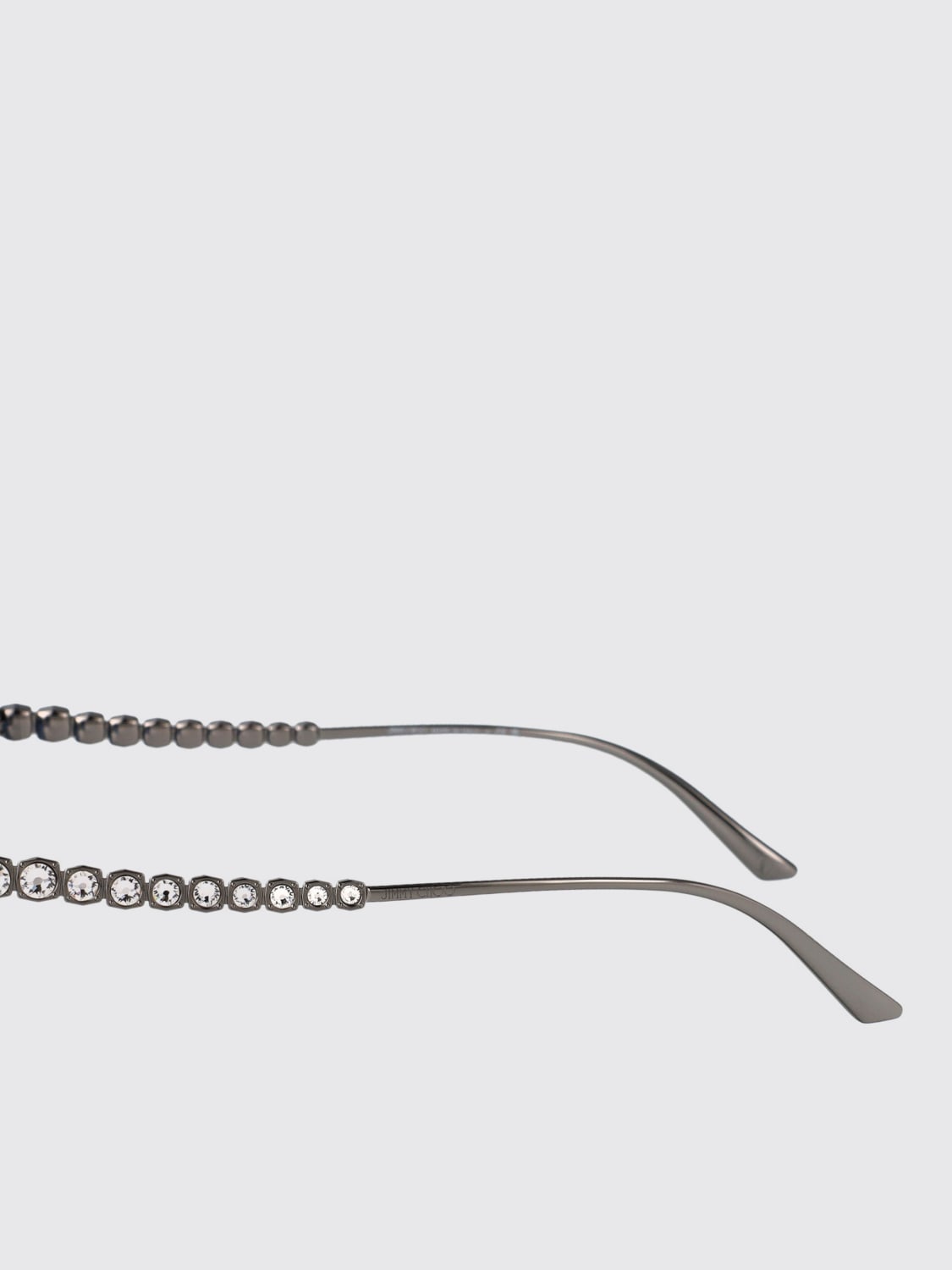 JIMMY CHOO OCCHIALI DA SOLE: Occhiali da sole 0JC4010B Jimmy Choo in metallo con strass incastonati , Grigio - Img 3