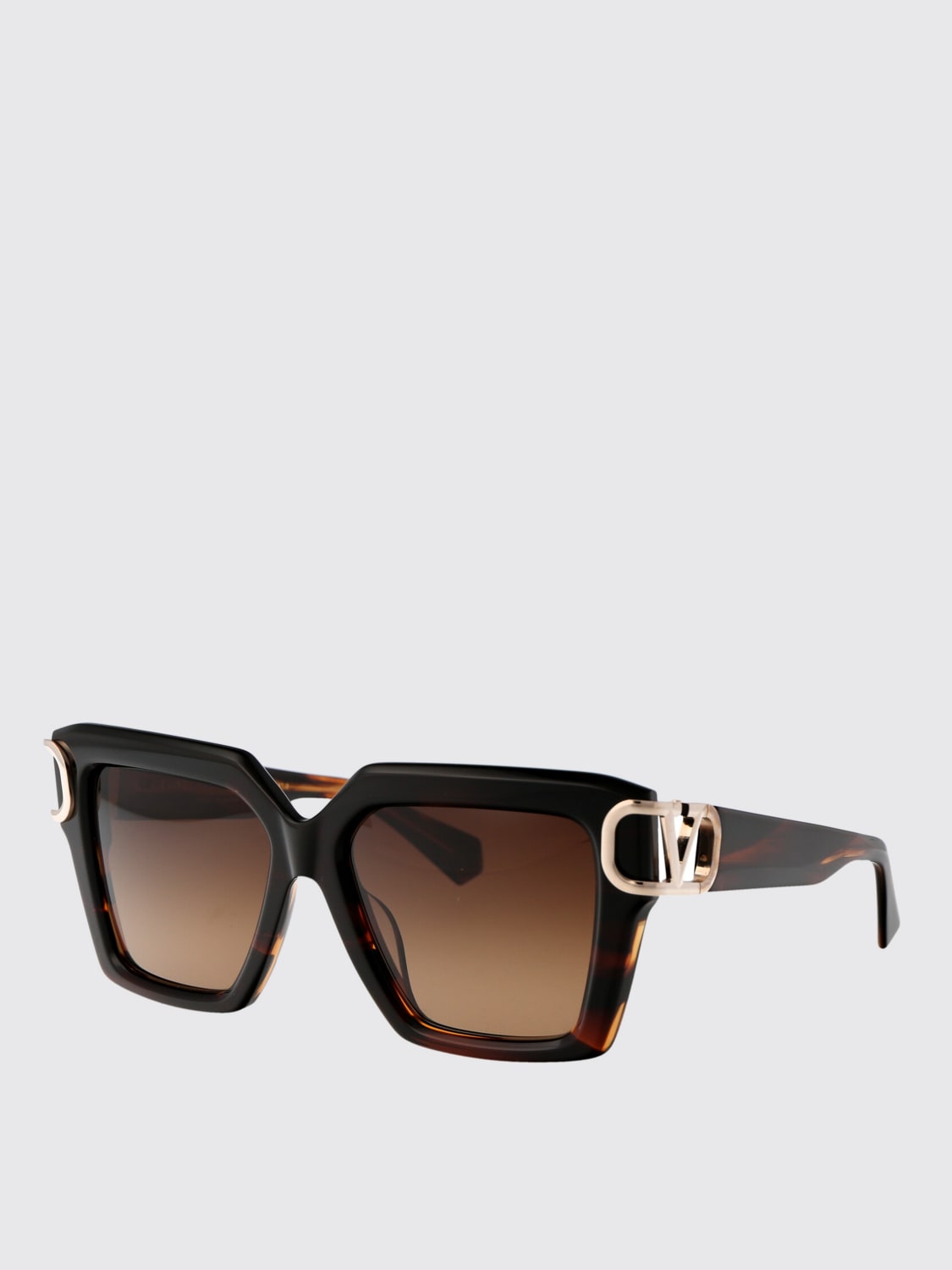 サングラス VALENTINO Unisex SUNGLASSES (VLS-107B-55 BRN-GLD BROWN) Valentino V Uno VLS107 Square Sunglasses | Fashion Eyewear US