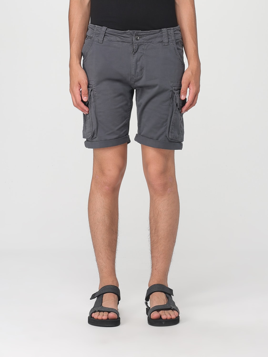 ALPHA INDUSTRIES PANTALONES CORTOS: Pantalones cortos hombre Alpha Industries, Gris - Img 1