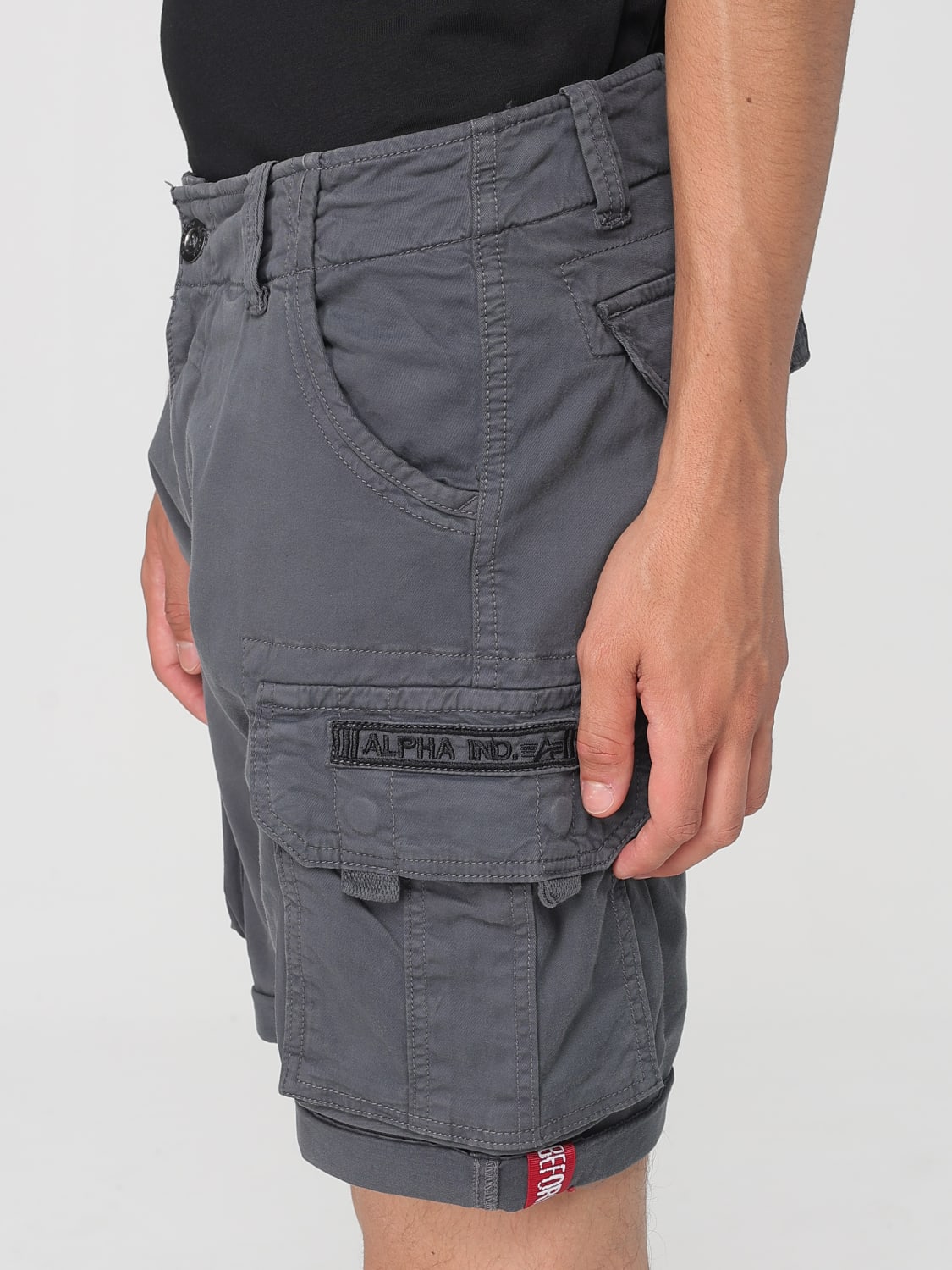 ALPHA INDUSTRIES PANTALONES CORTOS: Pantalones cortos hombre Alpha Industries, Gris - Img 3
