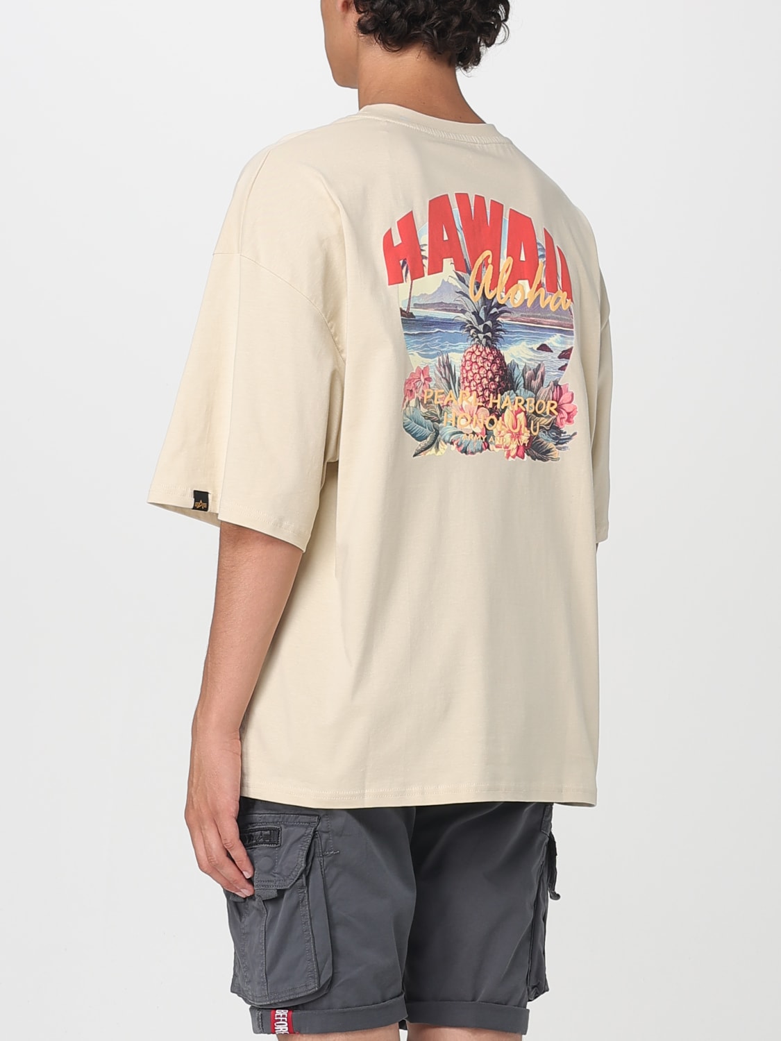 Tシャツ・カットソー ALPHA INDUSTRIES Men T-shirt Beige 156535 300 ALPHA INDUSTRIES: T-shirt men - Beige | Alpha Industries t