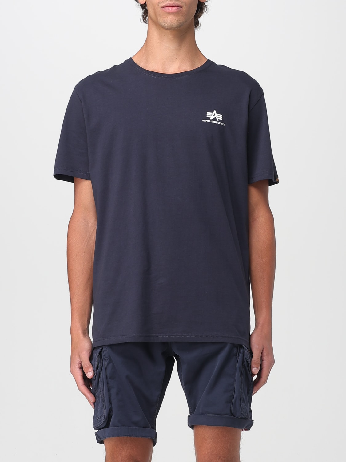 Tシャツ・カットソー ALPHA INDUSTRIES Men T-shirt Blue 188505 07 ALPHA INDUSTRIES: T-shirt men - Blue | Alpha Industries t