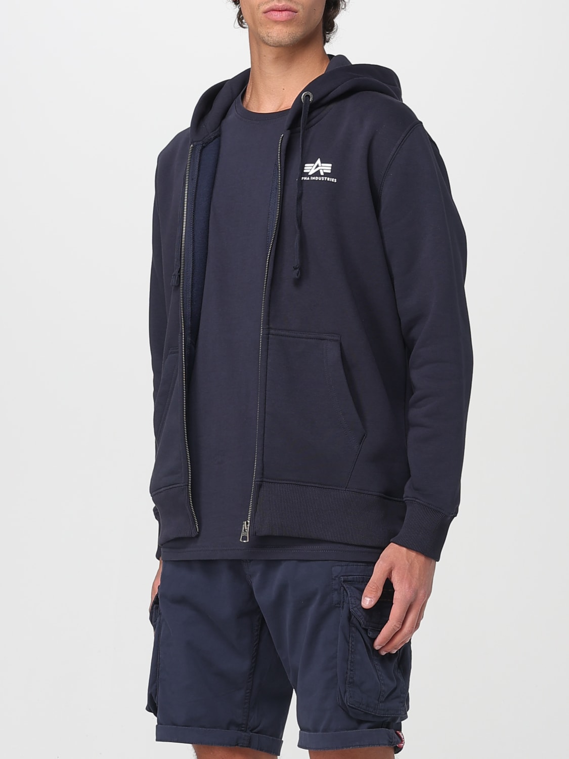 ALPHA INDUSTRIES SWEATSHIRT: Sweatshirt herren Alpha Industries, Blau - Img 3