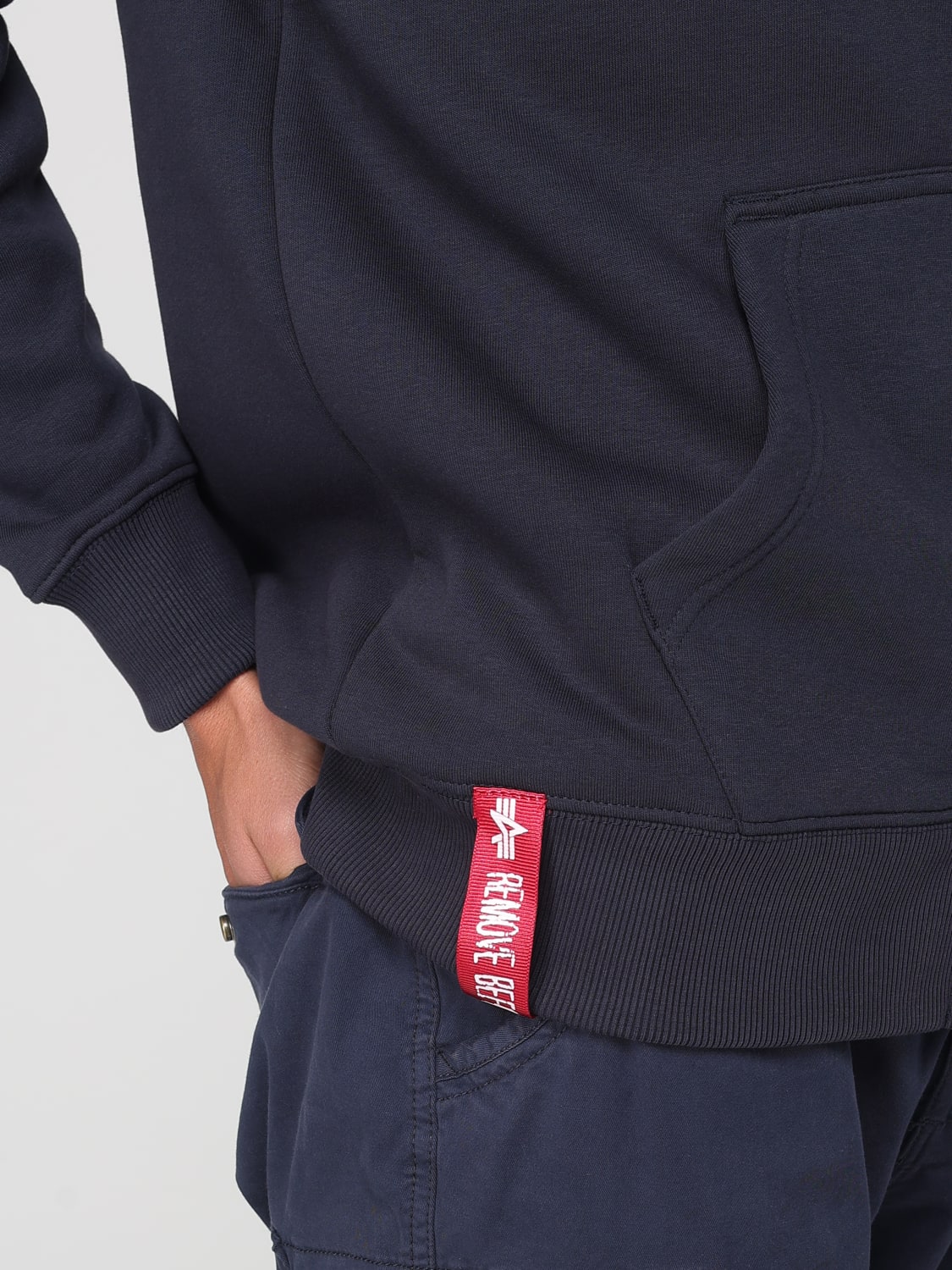 ALPHA INDUSTRIES SWEATSHIRT: Sweatshirt herren Alpha Industries, Blau - Img 4