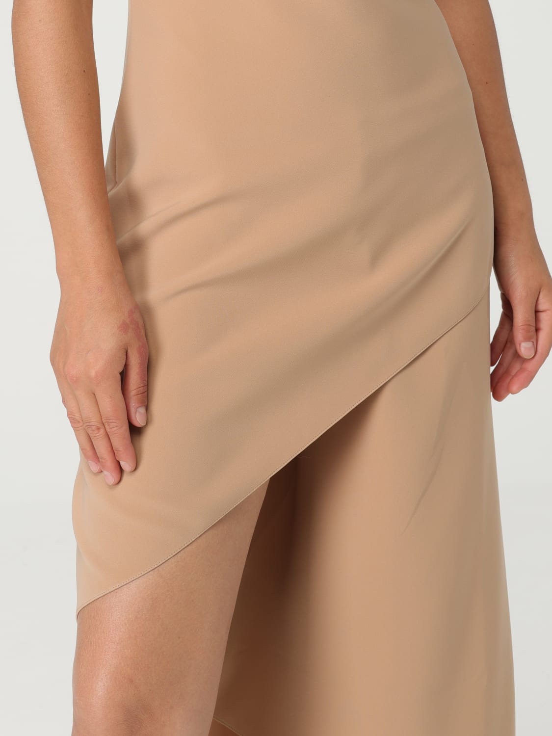 ワンピース COURREGES Women Mid Skirts 125JRO554JS0193 0079 Beige Adorable Style Mid Rise Button Pleated Mini Skirt | Windsor