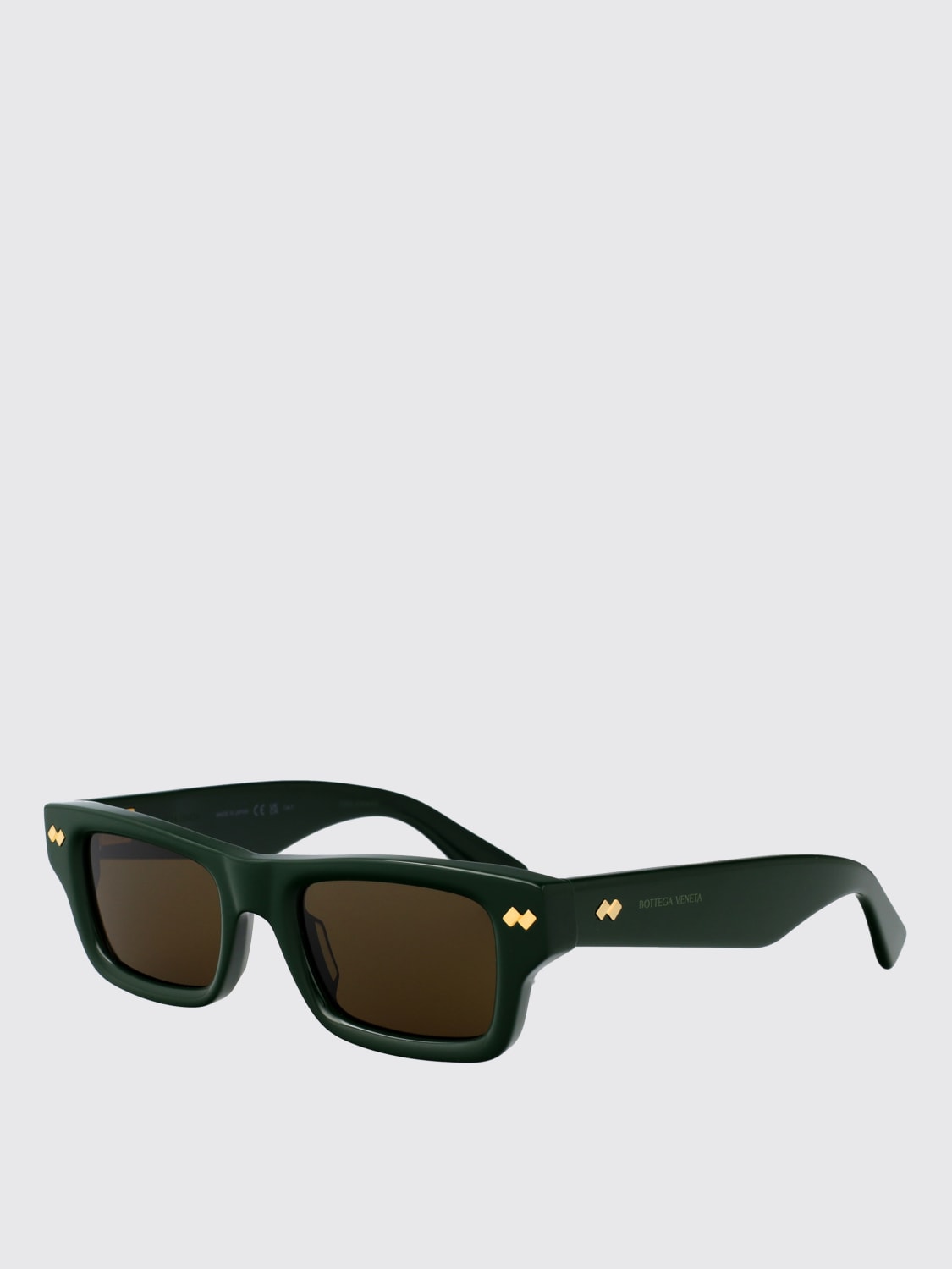 BOTTEGA VENETA: Sunglasses men - Green | Bottega Veneta