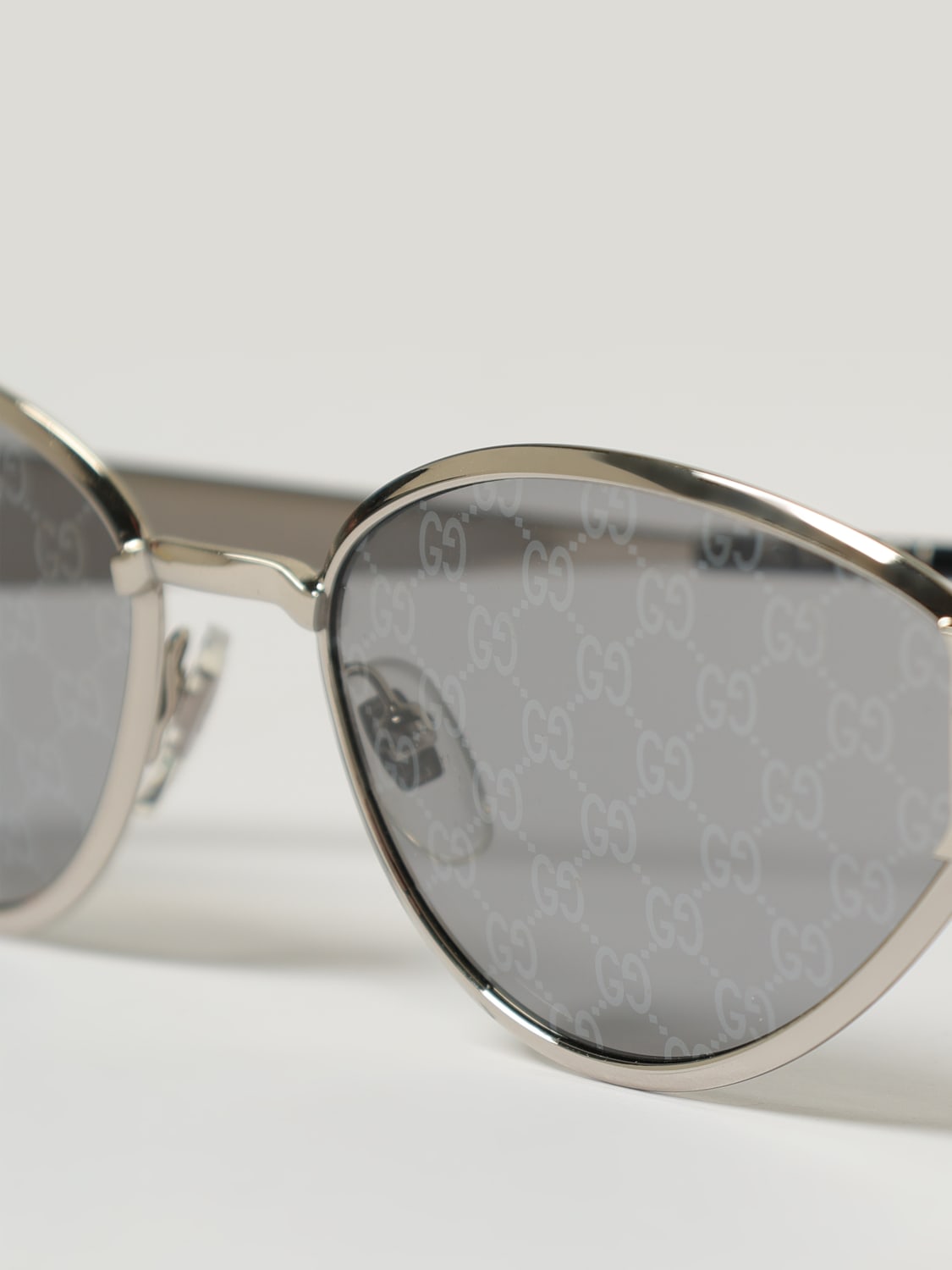 サングラス GUCCI Gg1853s Sunglasses - Gucci - l - Silver Gucci GG1853S 002 Geometric Sunglasses Silver - eye-oo.com