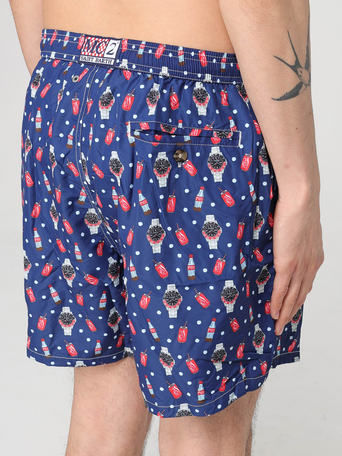 MC2 SAINT BARTH SWIMSUIT: Swimsuit men Mc2 Saint Barth, Blue 3 - Img 3