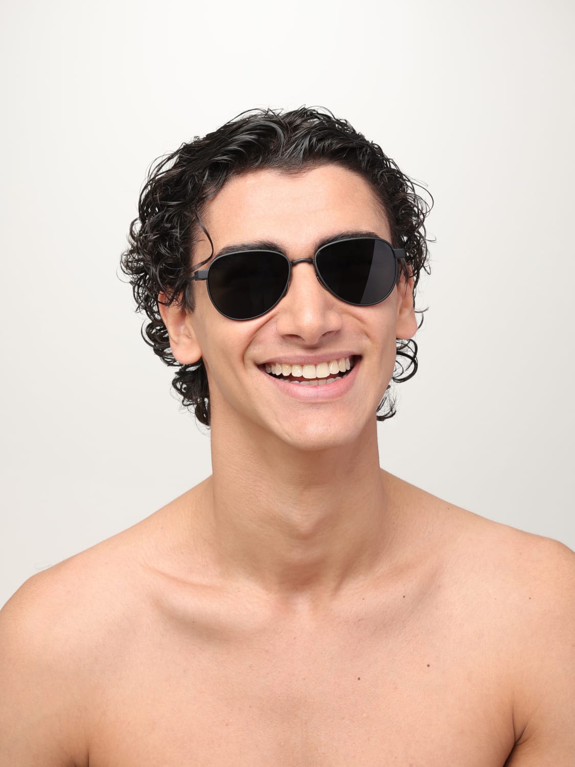 SAINT LAURENT OCCHIALI DA SOLE: Occhiali da sole SL 772 Saint Laurent in metallo , Nero - Img 2