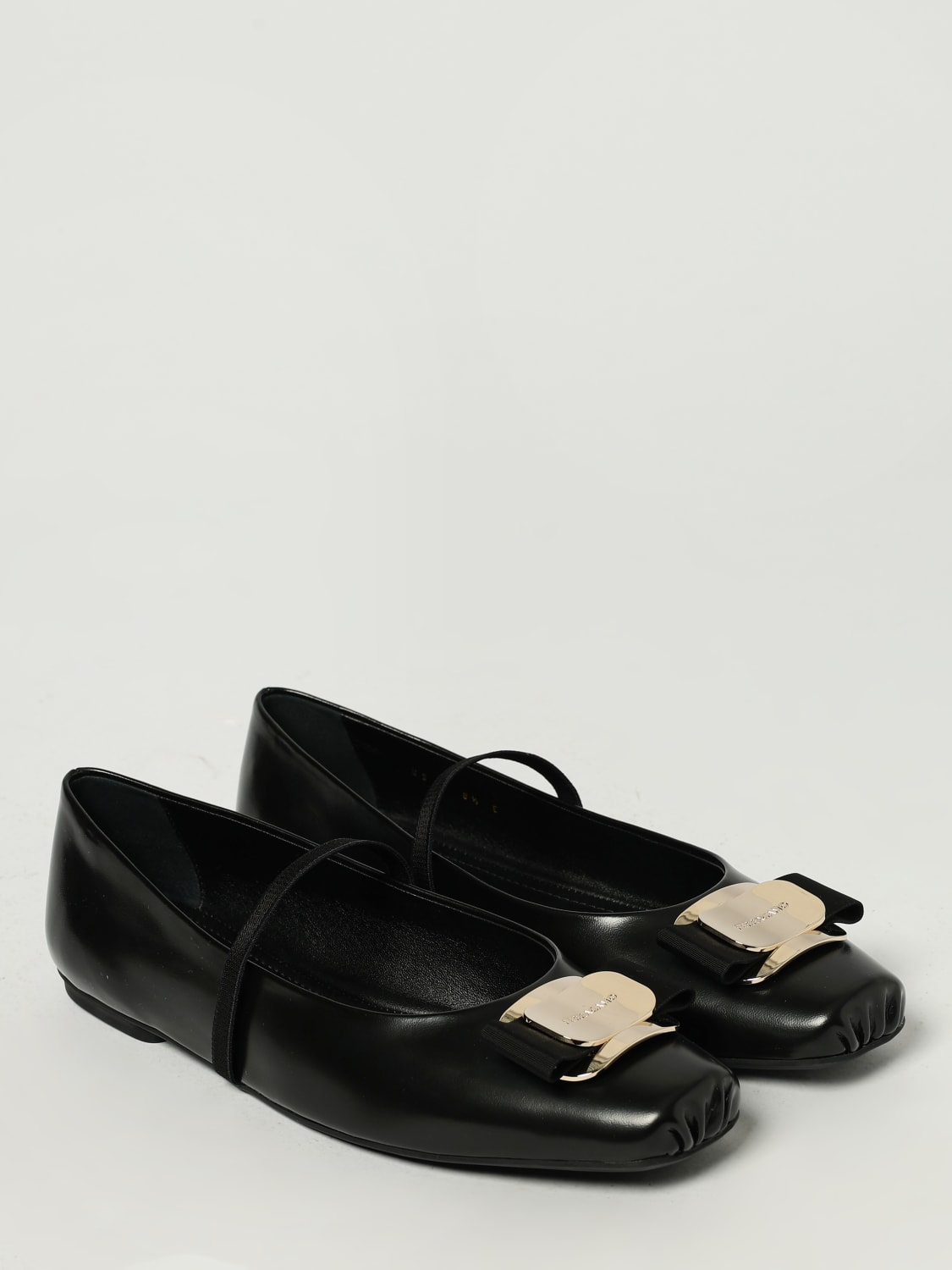 FERRAGAMO: Ballet flats woman - Black | Ferragamo ballet