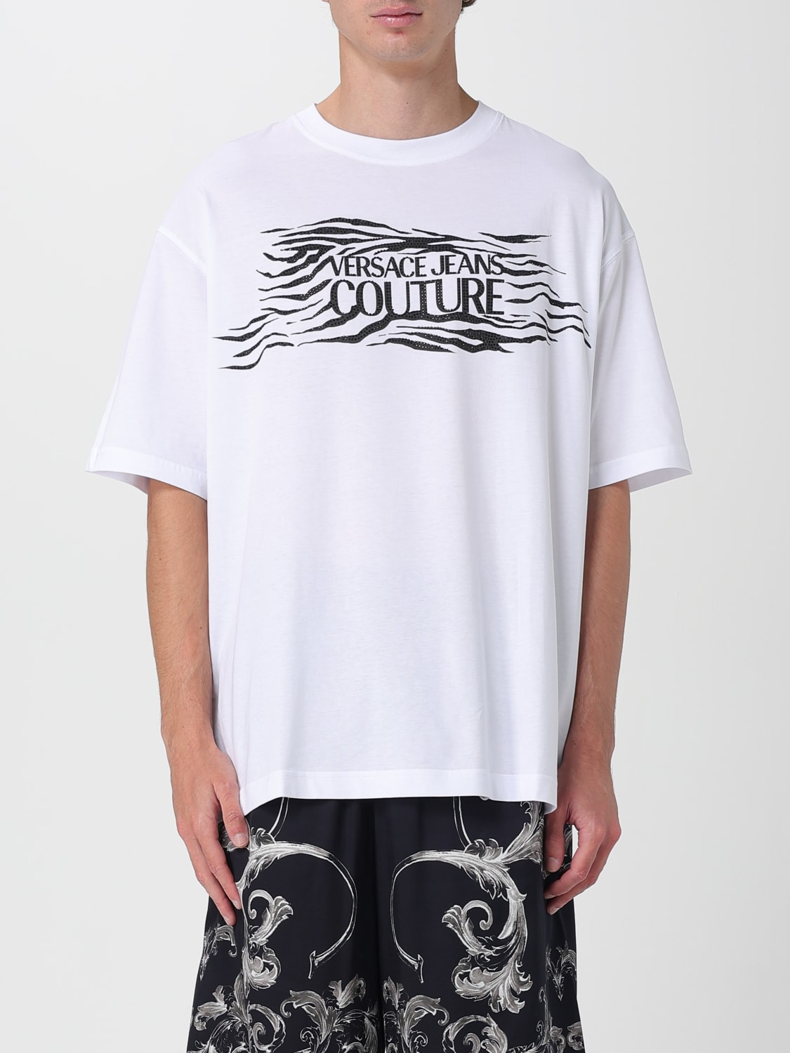 Tシャツ・カットソー VERSACE JEANS COUTURE Men T-shirt White 78GAH6L1J0001 003 VERSACE JEANS COUTURE: T-shirt men - White | Versace Jeans