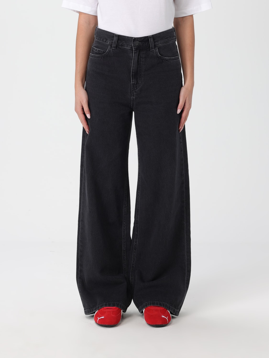 CARHARTT WIP PANTS: Pants woman Carhartt Wip, Black - Img 1