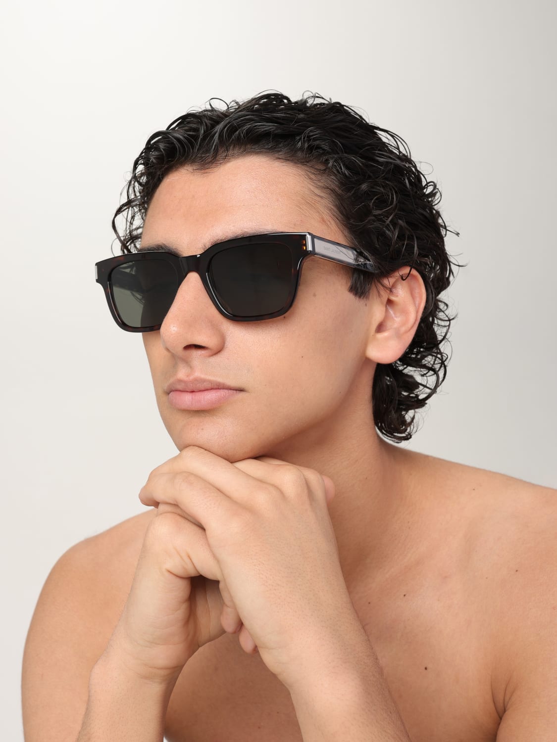 SAINT LAURENT GAFAS DE SOL: Gafas de sol hombre Saint Laurent, Gris - Img 2