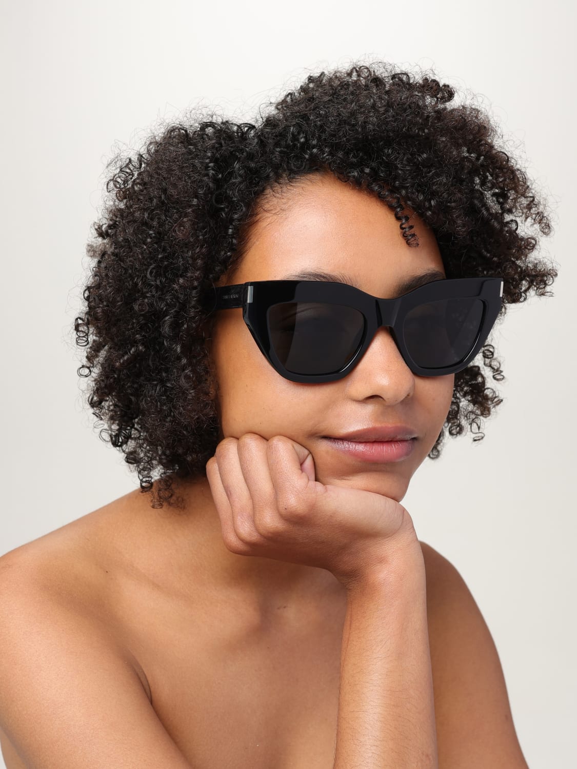 SAINT LAURENT: Sunglasses woman - Black | Saint Laurent