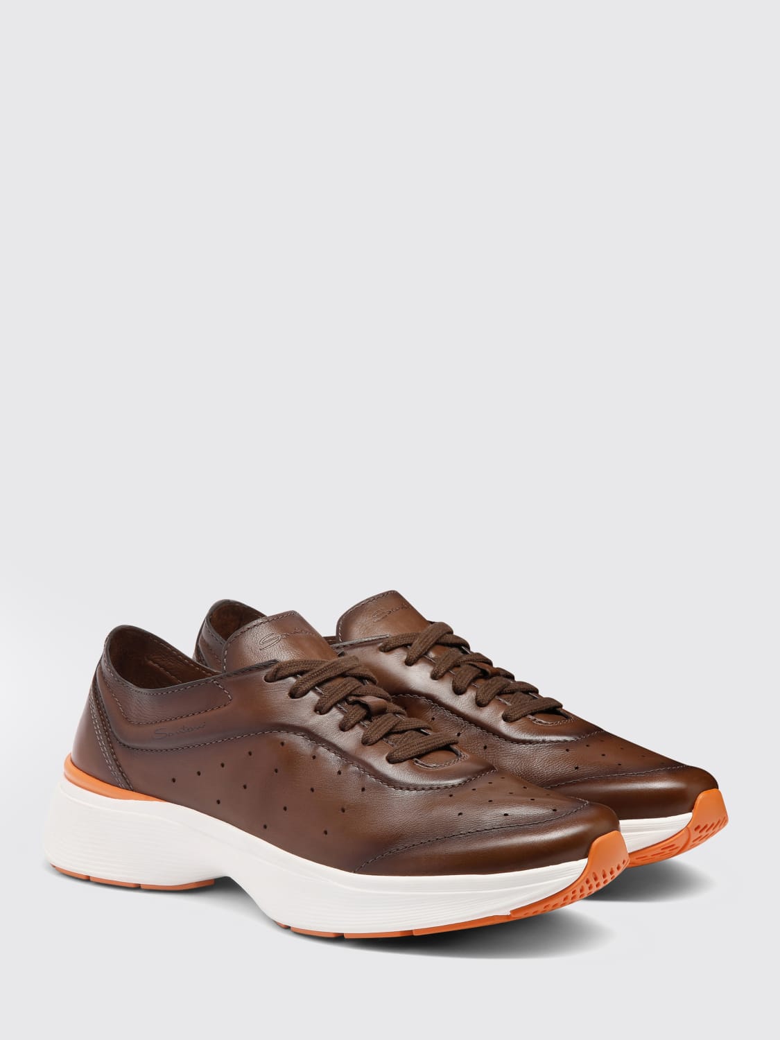 SANTONI SNEAKERS: Sneakers men Santoni, Brown - Img 2