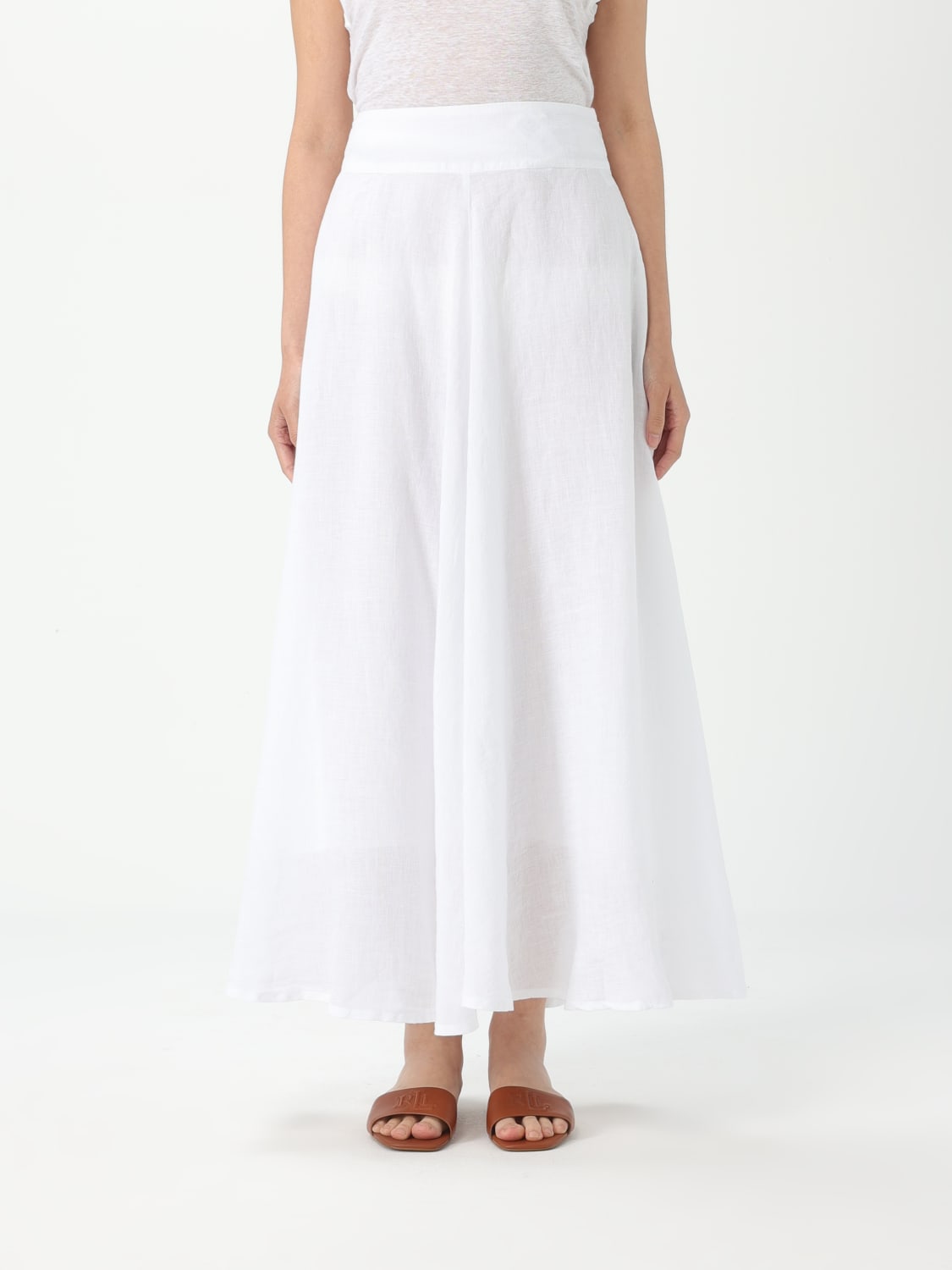 スカート 120% LINO Woman Skirt White 32ALIW59AF000B31732ALIW 000050 120% LINO: Skirt woman - White | 120% Lino skirt