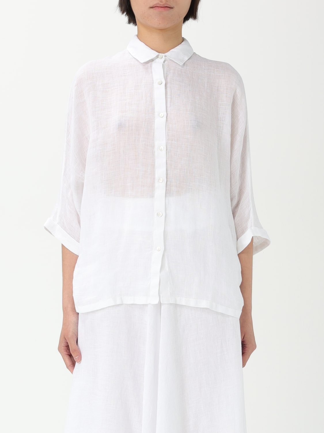 120% LINO CHEMISE: Top femme 120% Lino, Blanc - Img 1