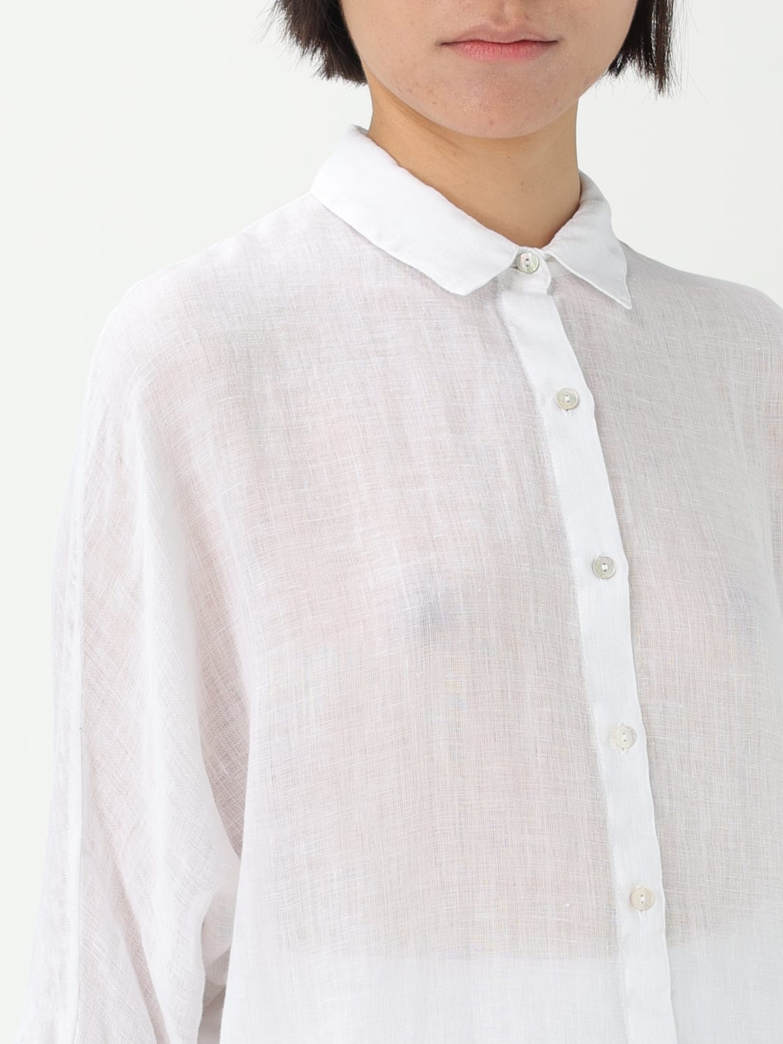 120% LINO CHEMISE: Top femme 120% Lino, Blanc - Img 3