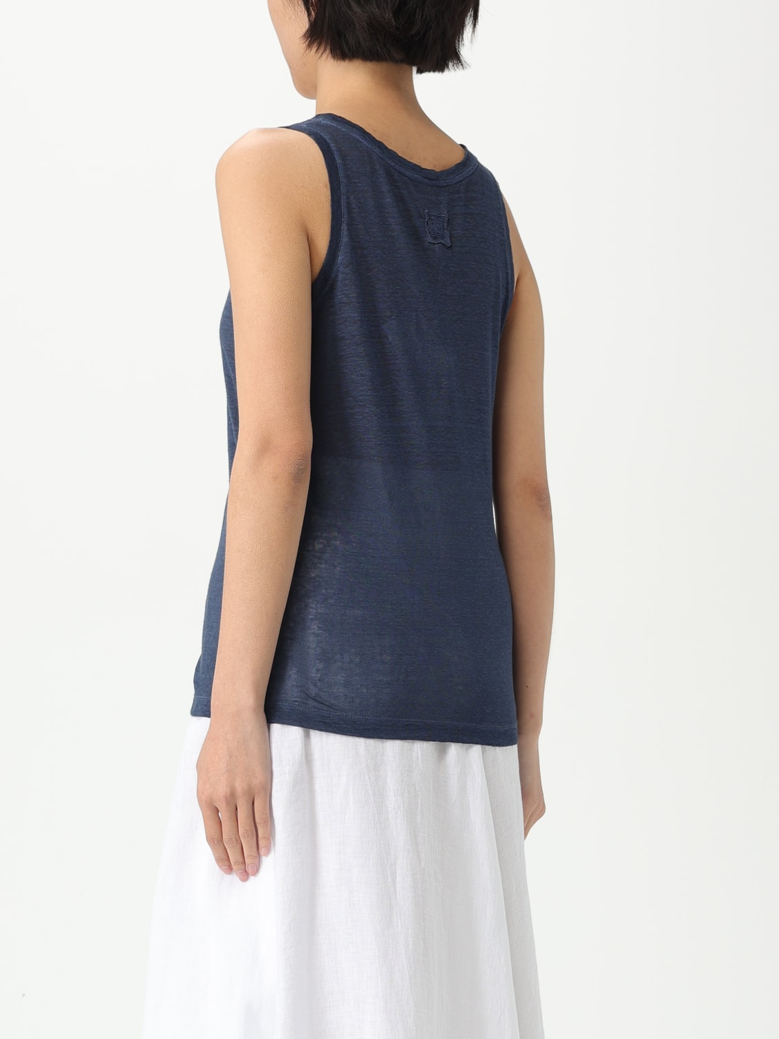 Tシャツ・カットソー 120% LINO Woman T-Shirt Navy 32ALIW7753000B56832ALIW S0025F 120% LINO: T-shirt woman - Navy | 120% Lino t-shirt