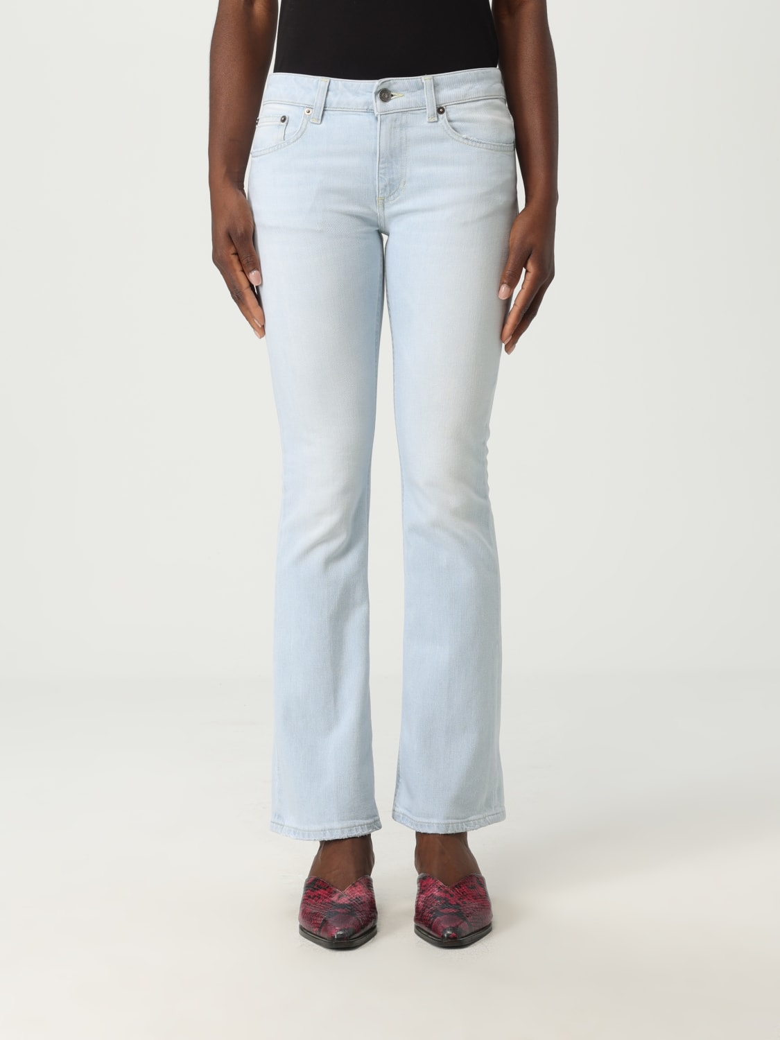 パンツ DONDUP Woman Pants Blue DP811DSK297DIR9 800 DONDUP: Pants woman - Blue | Dondup jeans DP811DSK297DIR9