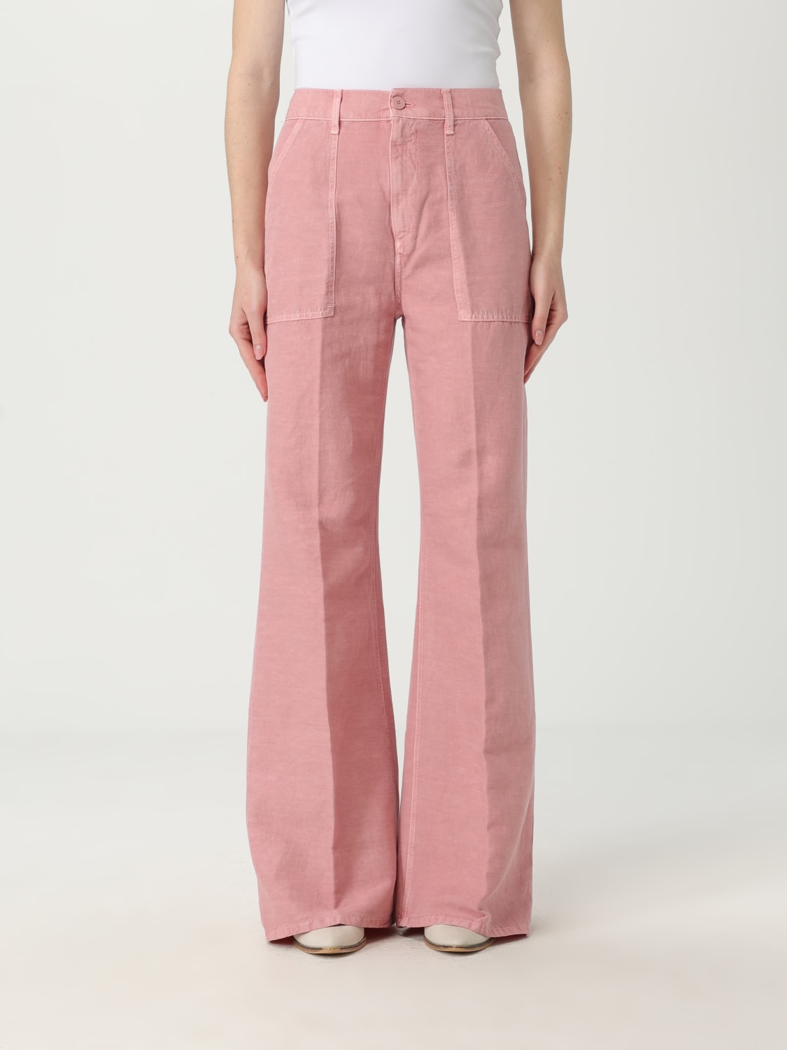 パンツ DONDUP Woman Pants Pink DP806CF0300DIV9 533 DONDUP: Pants woman - Pink | Dondup pants DP806CF0300DIV9