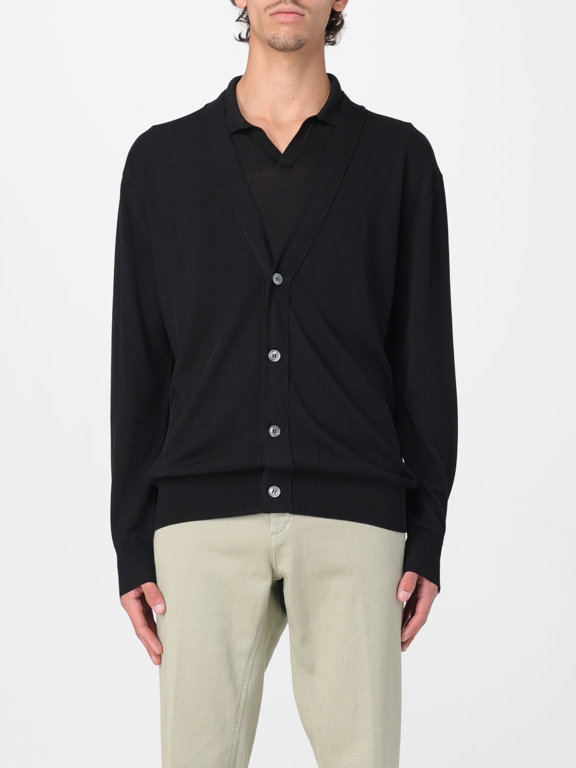 LARDINI JUMPER: Cardigan men Lardini, Black - Img 1