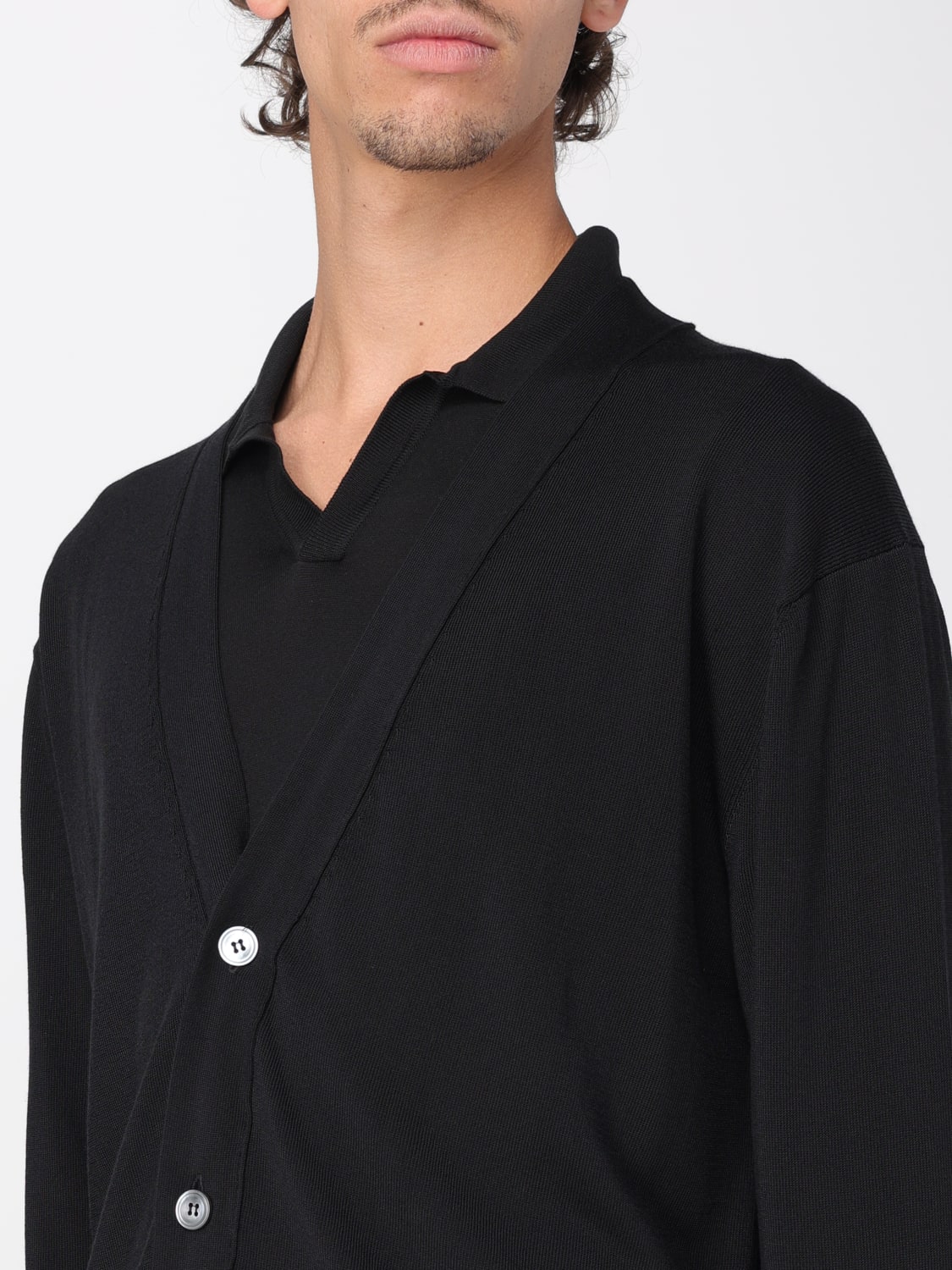 LARDINI JUMPER: Cardigan men Lardini, Black - Img 3