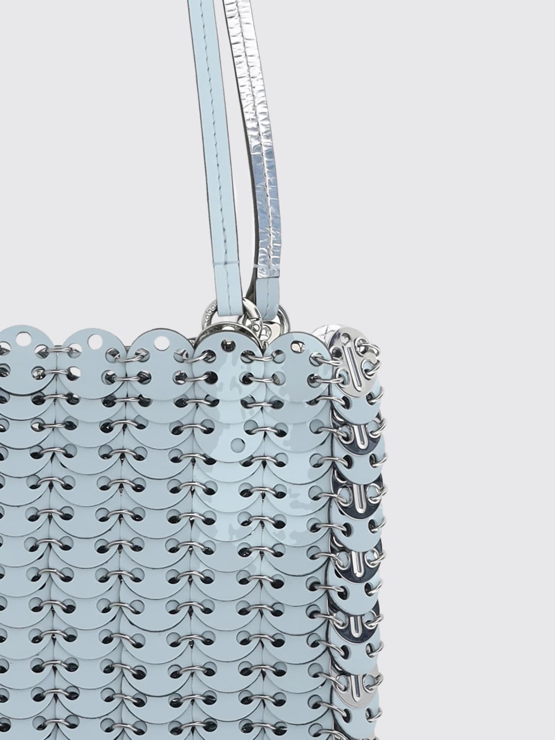 RABANNE CLUTCH: Borsa a tracolla Flip del 1969 Rabanne, Blue - Img 3