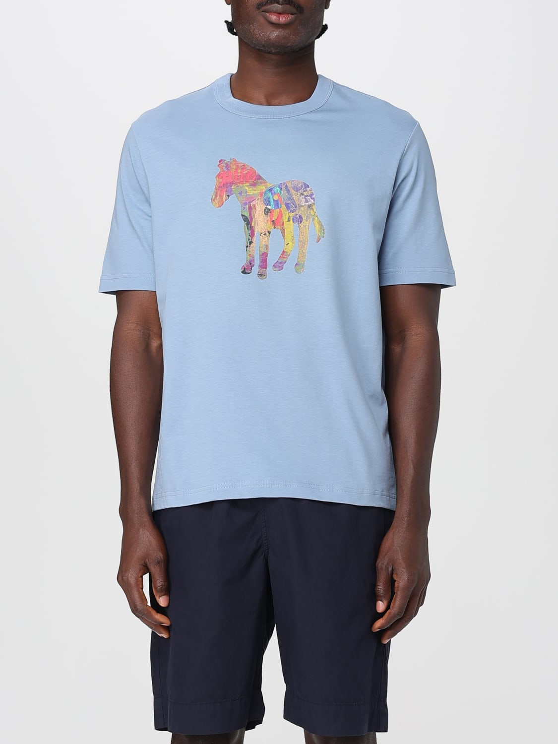 Tシャツ・カットソー PS PAUL SMITH Men T-shirt Gnawed Blue M2R220XPP4701 40 PS PAUL SMITH: Polo shirt men - Gnawed Blue | Ps Paul Smith