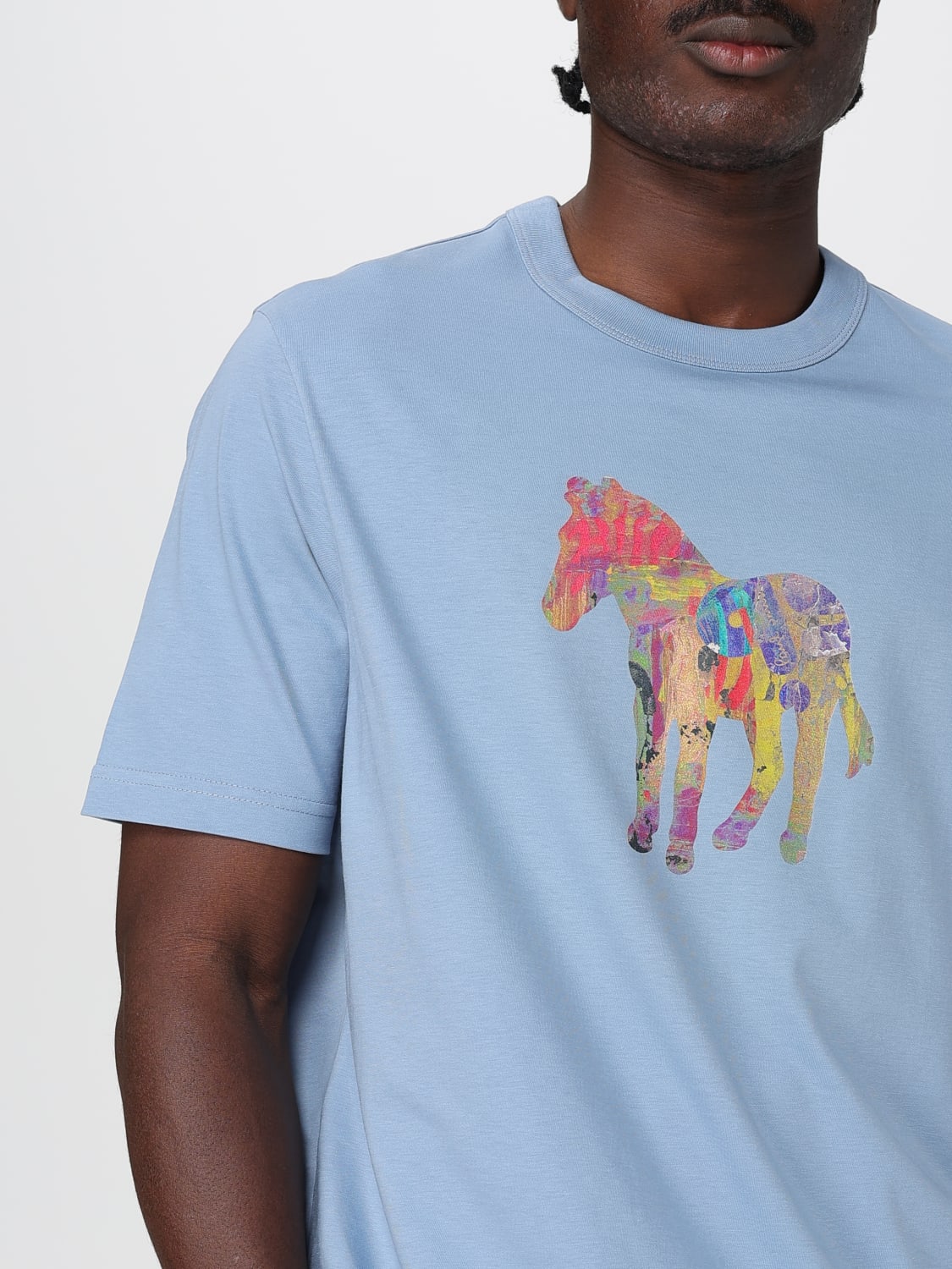 Tシャツ・カットソー PS PAUL SMITH Men T-shirt Gnawed Blue M2R220XPP4701 40 PS PAUL SMITH: Polo shirt men - Gnawed Blue | Ps Paul Smith