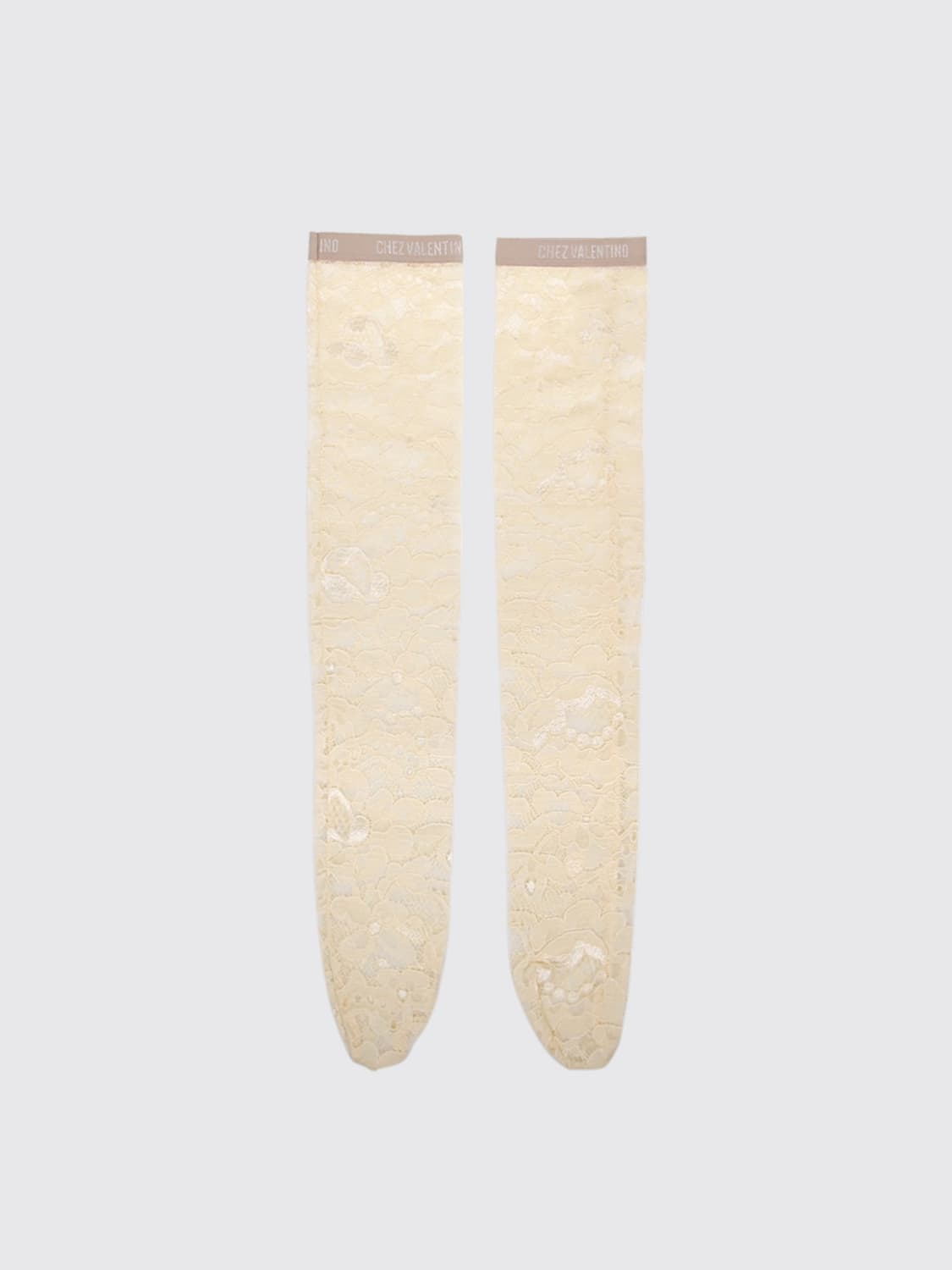 VALENTINO: Socks woman - Ivory | Valentino socks 6B0KI03R9BT
