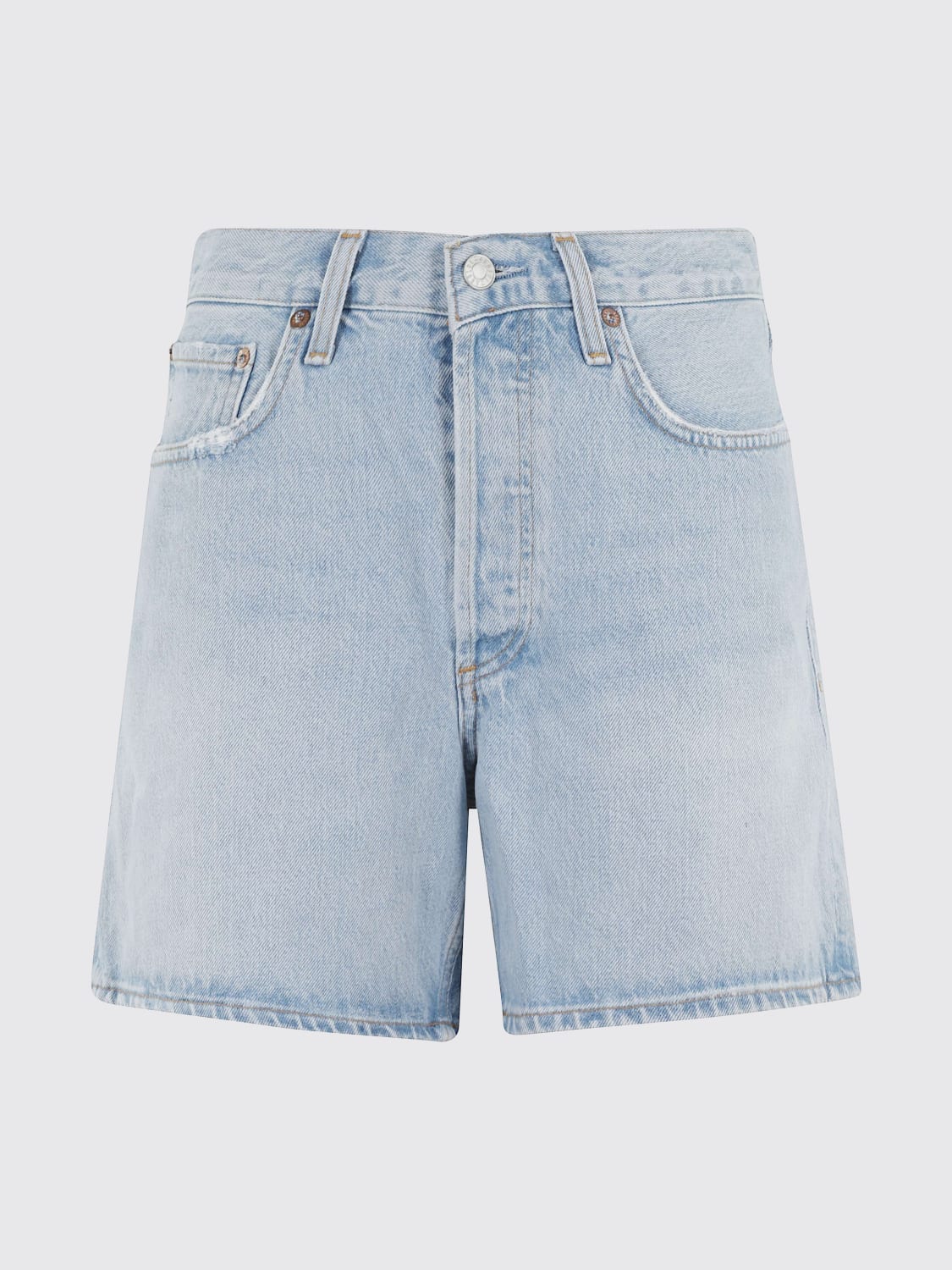 AGOLDE PANTALONES CORTOS: Pantalòn cortos mujer Agolde, Azul Oscuro - Img 1