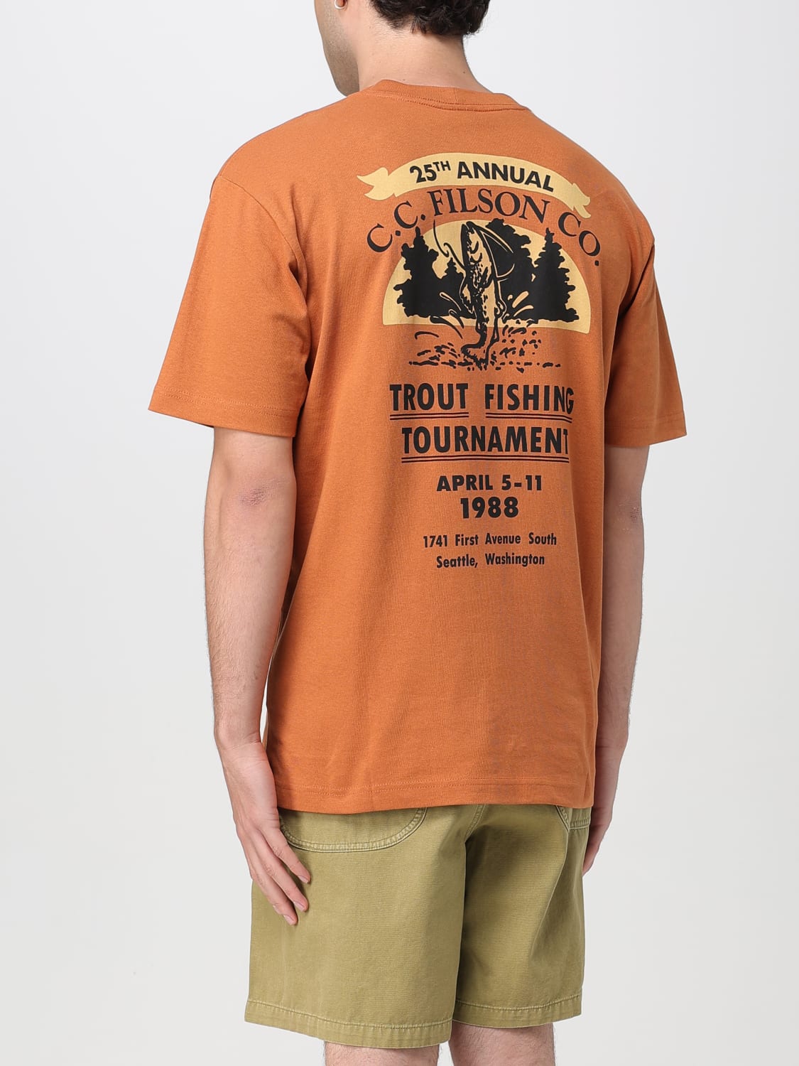 Tシャツ・カットソー FILSON Men T-shirt Camel FMTEE0114K0077 602 FILSON: T-shirt men - Camel | Filson t-shirt FMTEE0114K0077