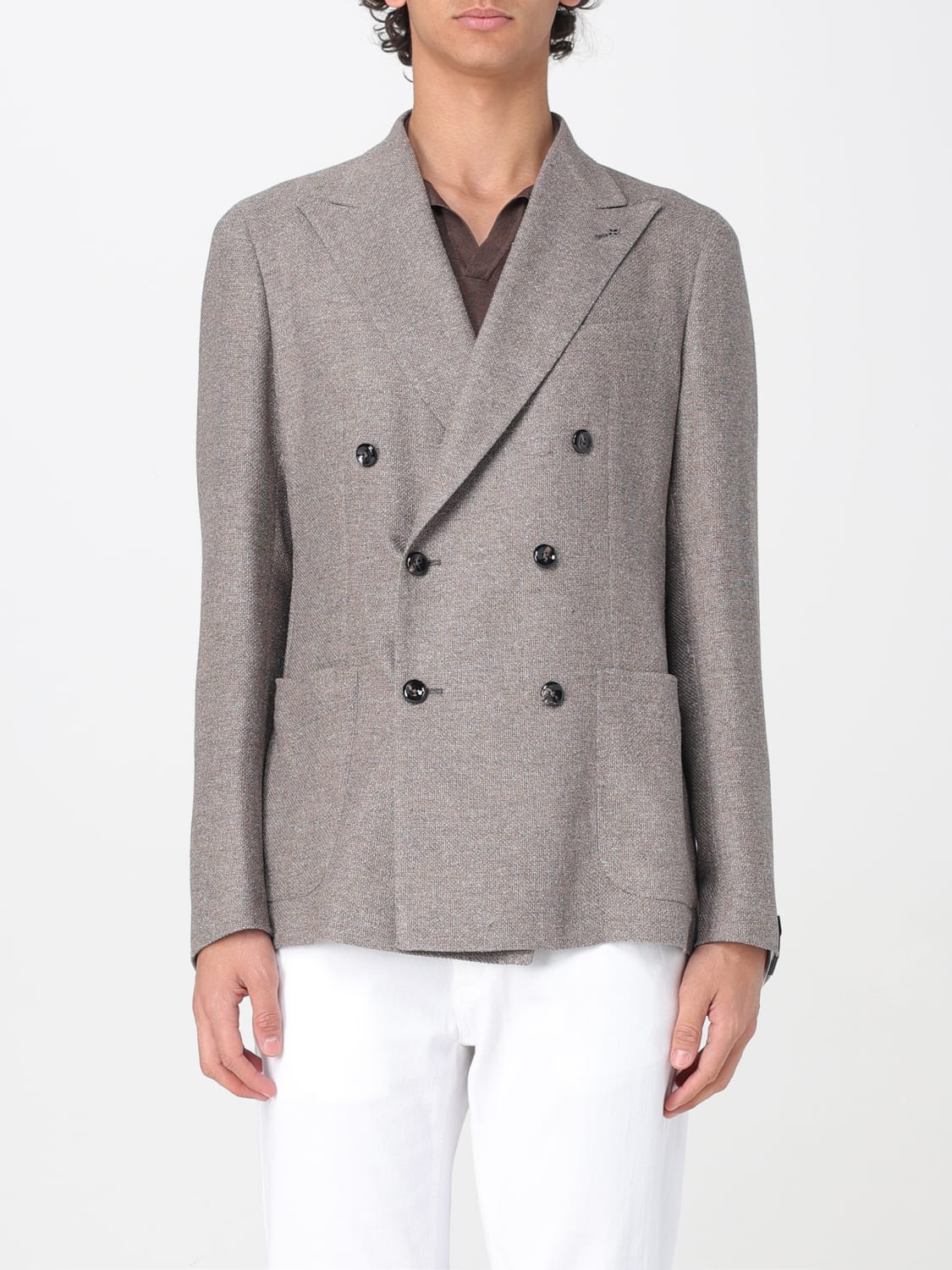 TAGLIATORE BLAZER: Jacket men Tagliatore, Tobacco - Img 1