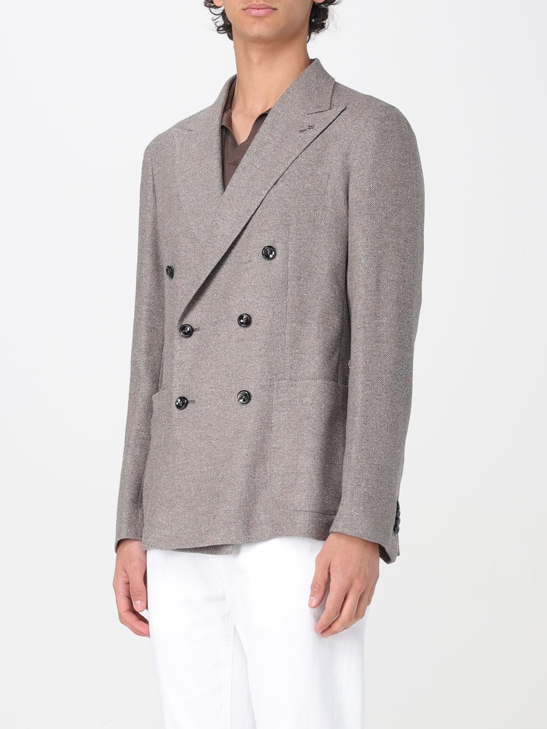 TAGLIATORE BLAZER: Jacket men Tagliatore, Tobacco - Img 3