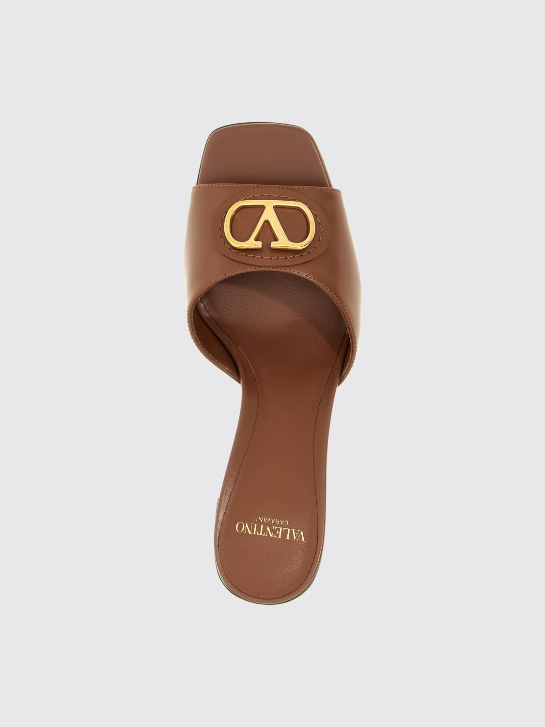 VALENTINO GARAVANI: Flat sandals woman - Brown | Valentino
