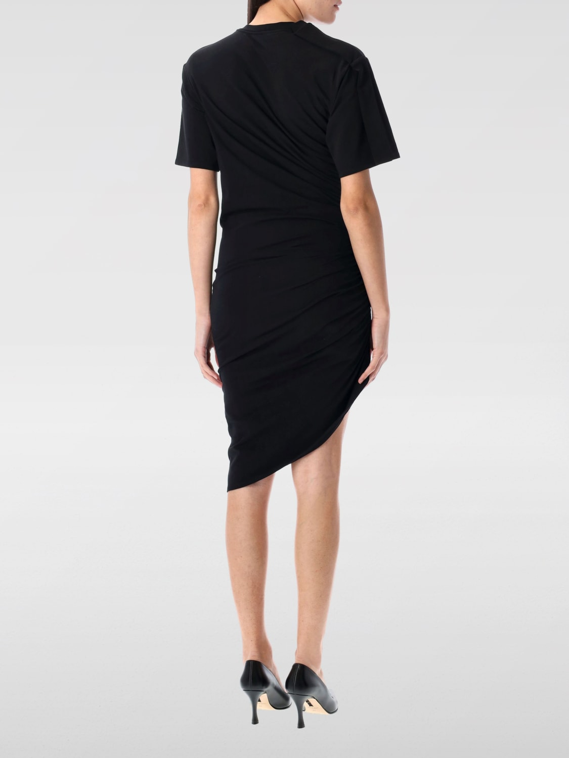 MUGLER ABITO: Abito asimmetrico Mugler in cotone stretch , Nero - Img 2